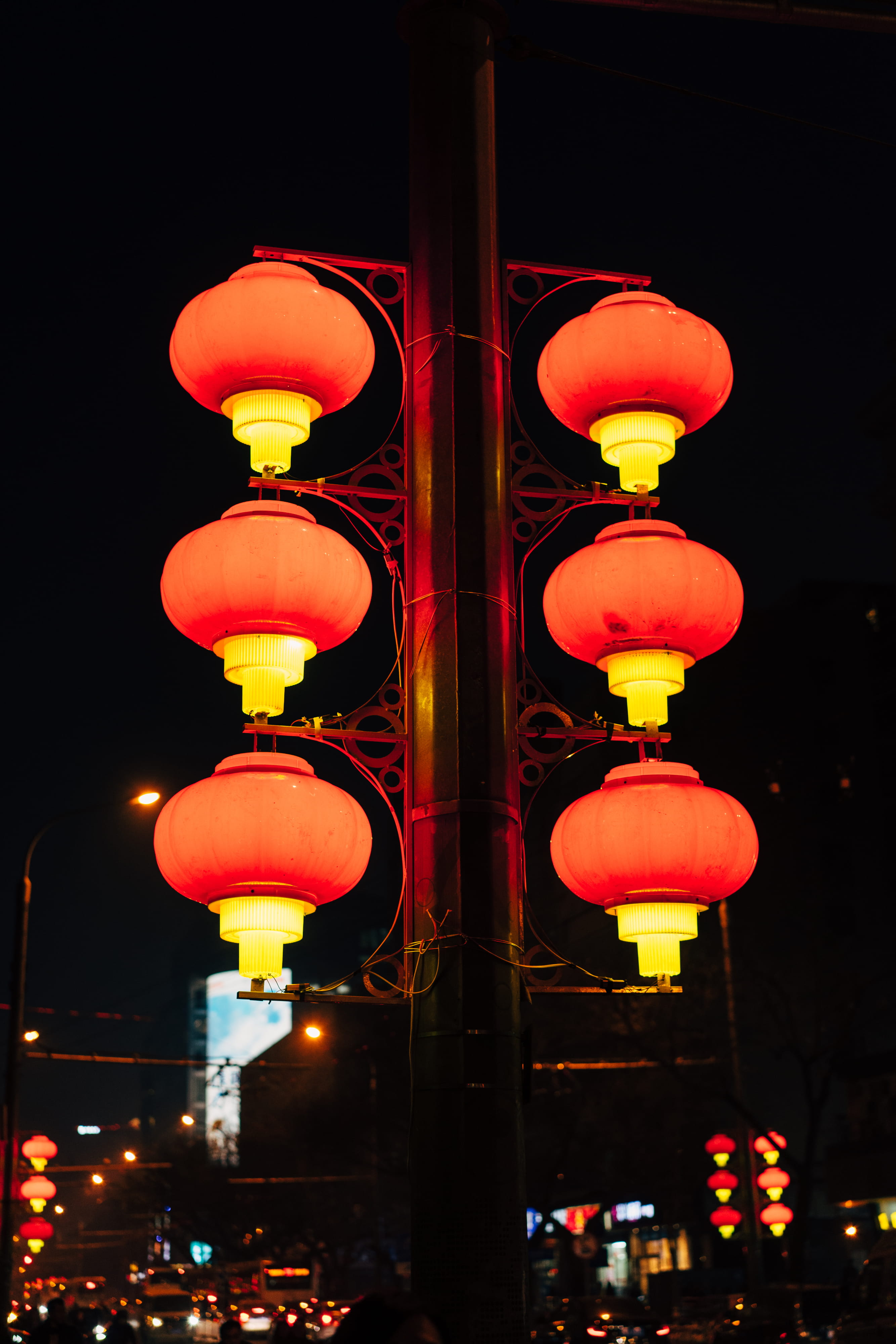 road, human, illuminated, low angle view, dark, night, tower, building, china, light, no people, built structure, ornate, travel destinations, outdoors, Phone HD Wallpaper