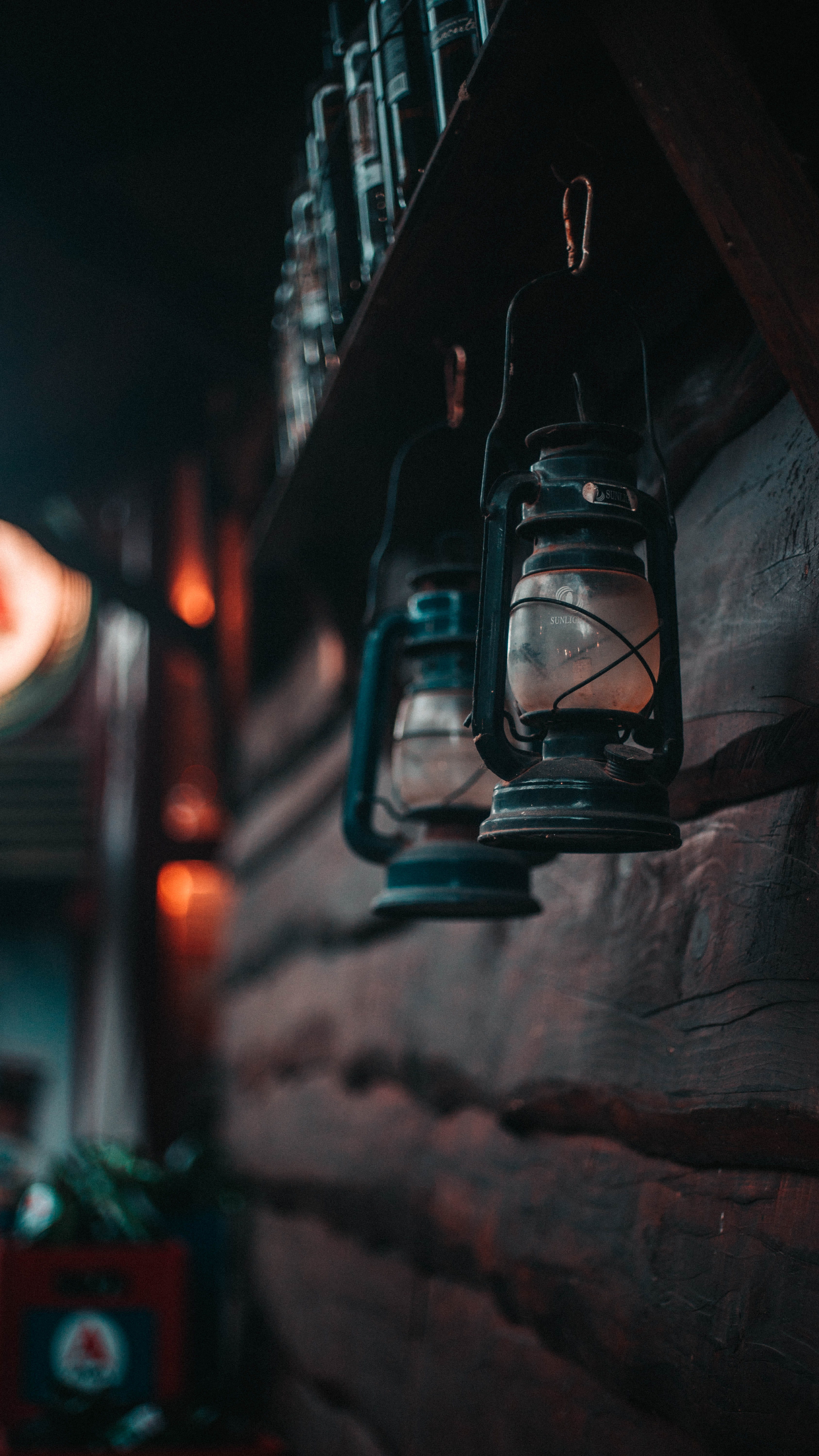 street, focus, moody, fire, green,, lamp post, electronics, lantern, built structure, technology, furniture, night, low angle view, lamp, Phone HD Wallpaper