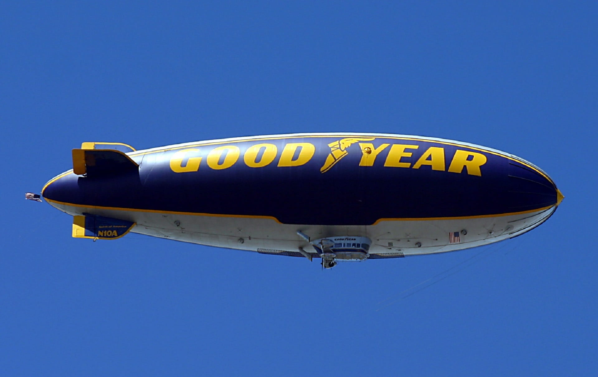 air vehicle, text, goodyear, transport, sport, fun, nature, passenger craft, outdoors, no people, transportation, sunny, amusement park, clear sky, airplane, HD Wallpaper