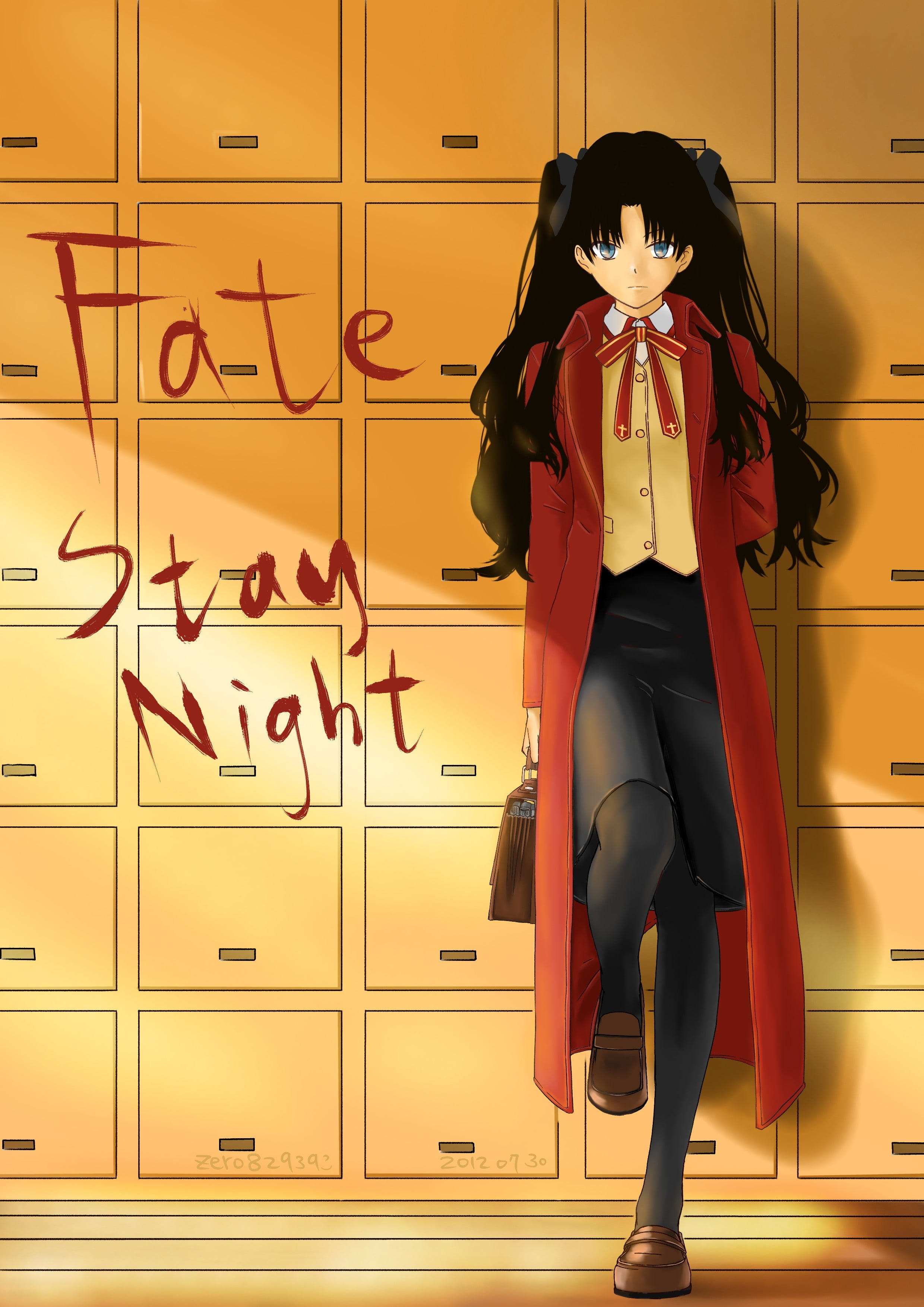 fashion, shopping, women, standing, adult, red, clothing, full length, Fate/Stay Night, indoors, one person, pants, person, leisure activity, Fate Series, Phone HD Wallpaper