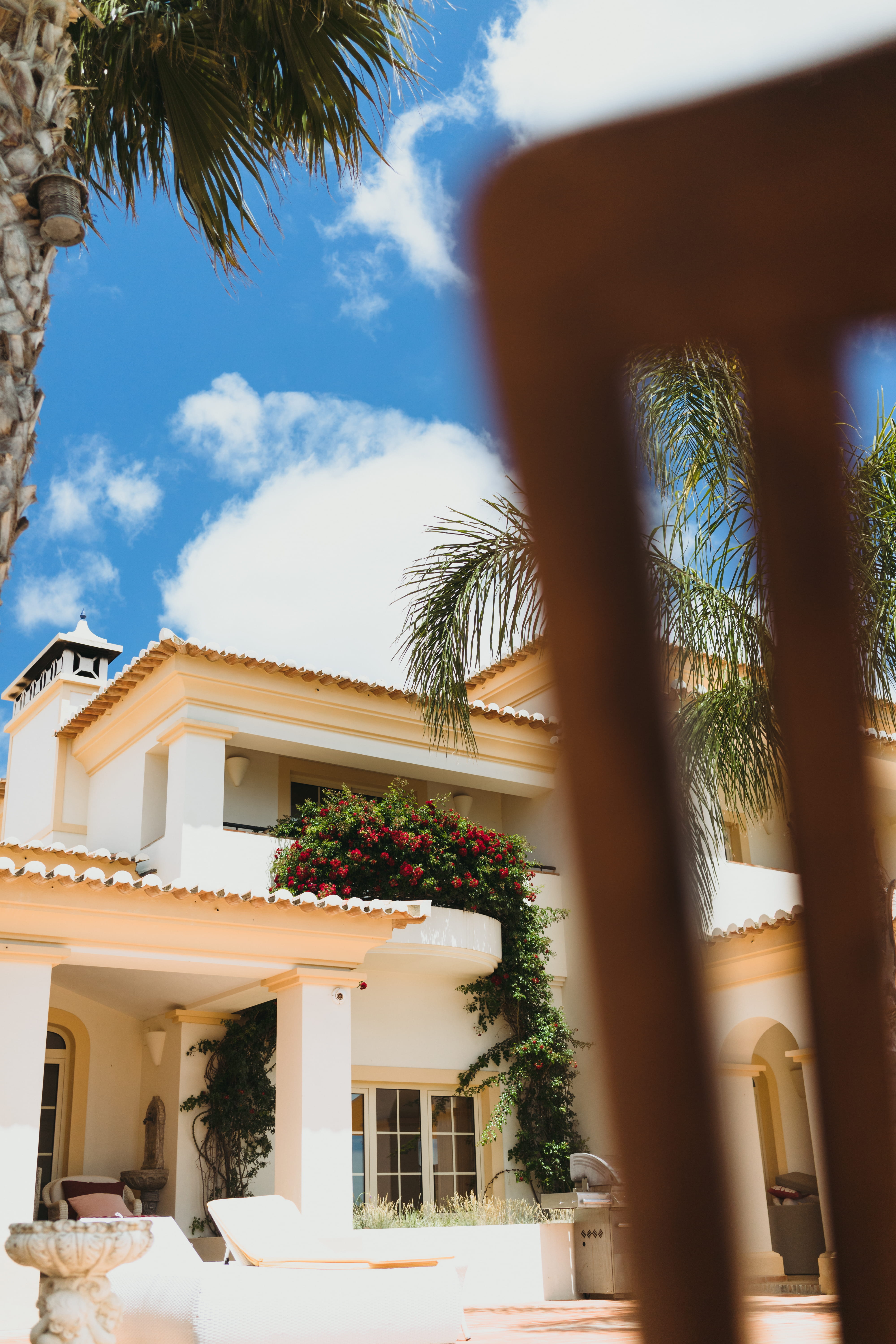 white, outdoors, nature, tree, arecaceae, portugal, lagos, handrail, summer, building exterior, architectural column, architecture, hacienda, sunlight, Phone HD Wallpaper