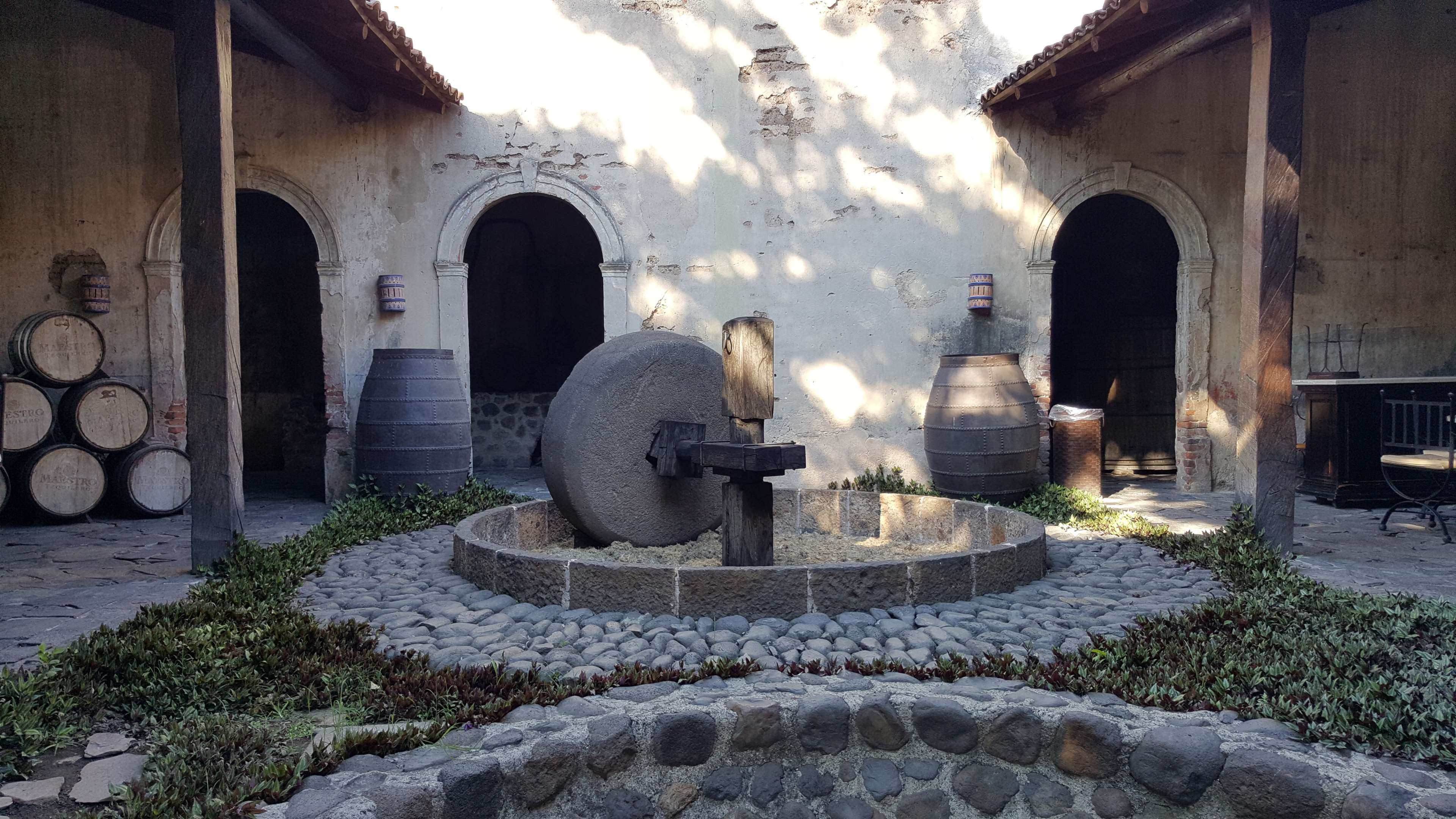 tequila, built structure, courtyard, cannon, hacienda, ancient civilization, history, belief, nature, no people, solid, 4K, day, religion, building exterior, HD Wallpaper