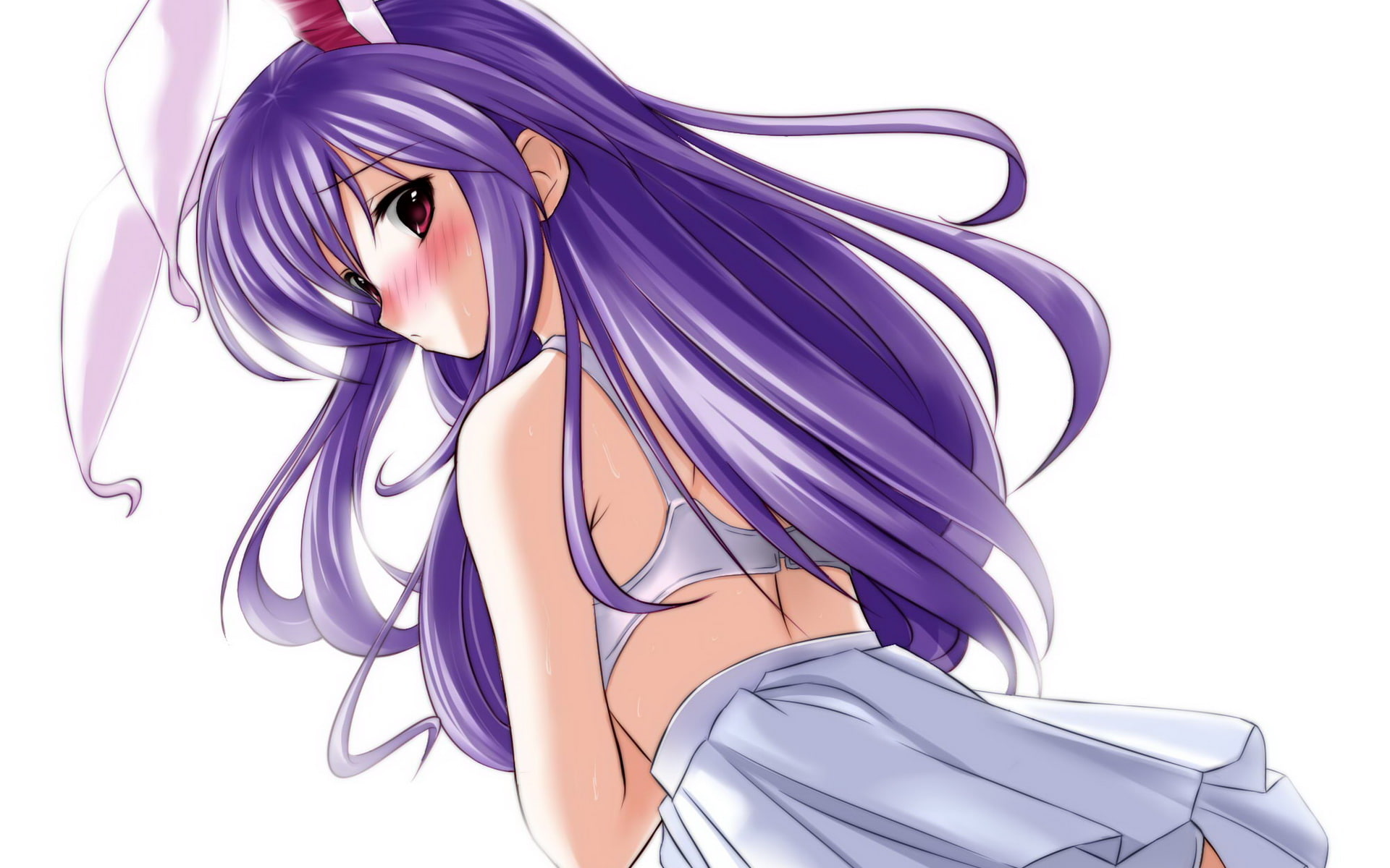 caidychen, reisen, 1080P, touhou, bunnygirl, purple, udongein, white, hair, inaba, HD Wallpaper