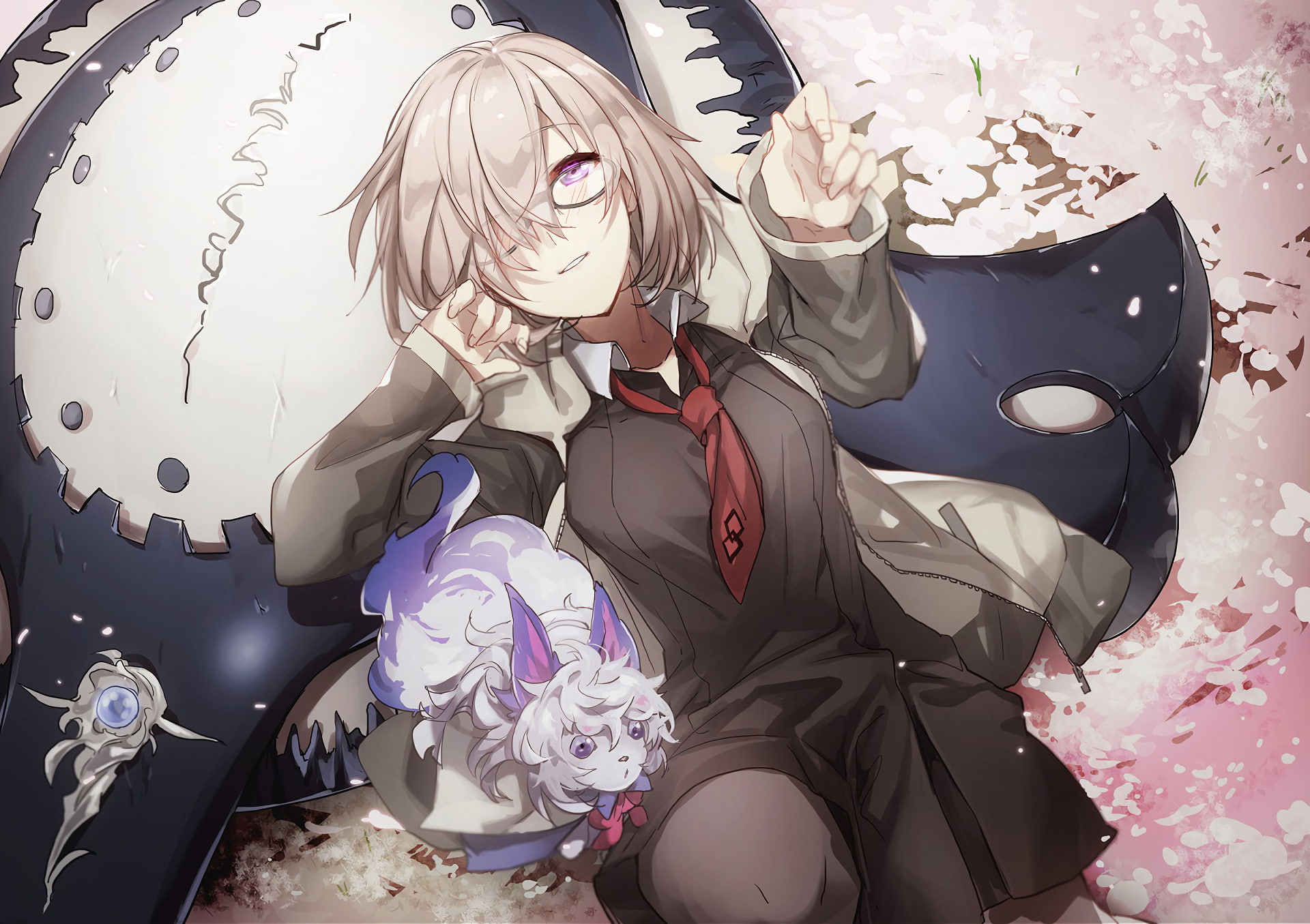 flowering plant, indoors, one person, Shielder (Fate/Grand Order), child, mask, event, real people, Fate Series, flower, Fate/Grand Order, women, fashion, HD Wallpaper