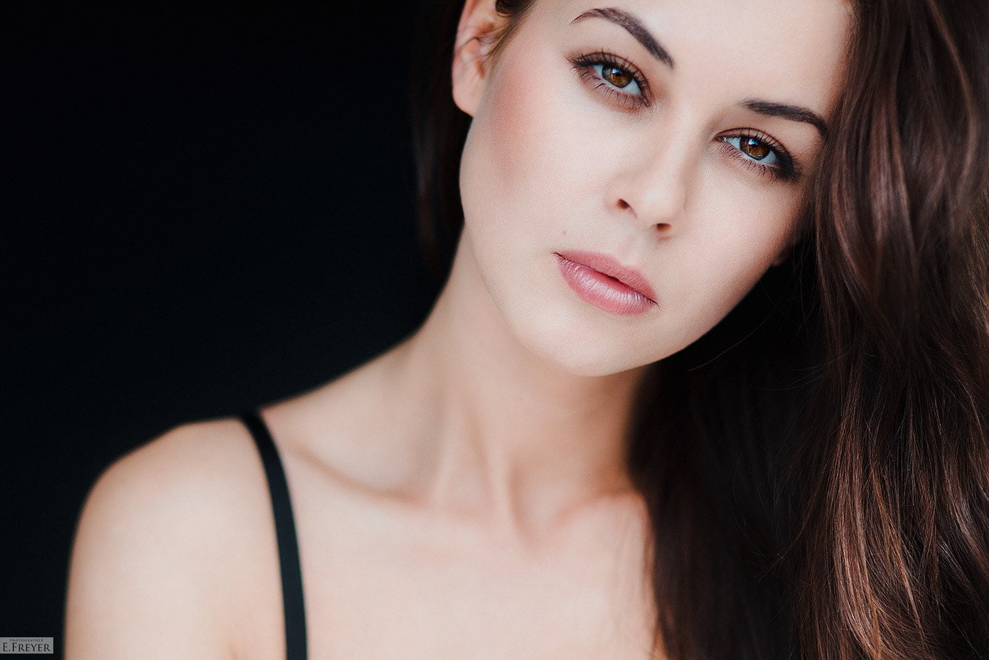 portrait, beauty, studio shot, young women, contemplation, adult, beautiful woman, headshot, fashion, hairstyle, human face, face, body part, brown hair, HD Wallpaper