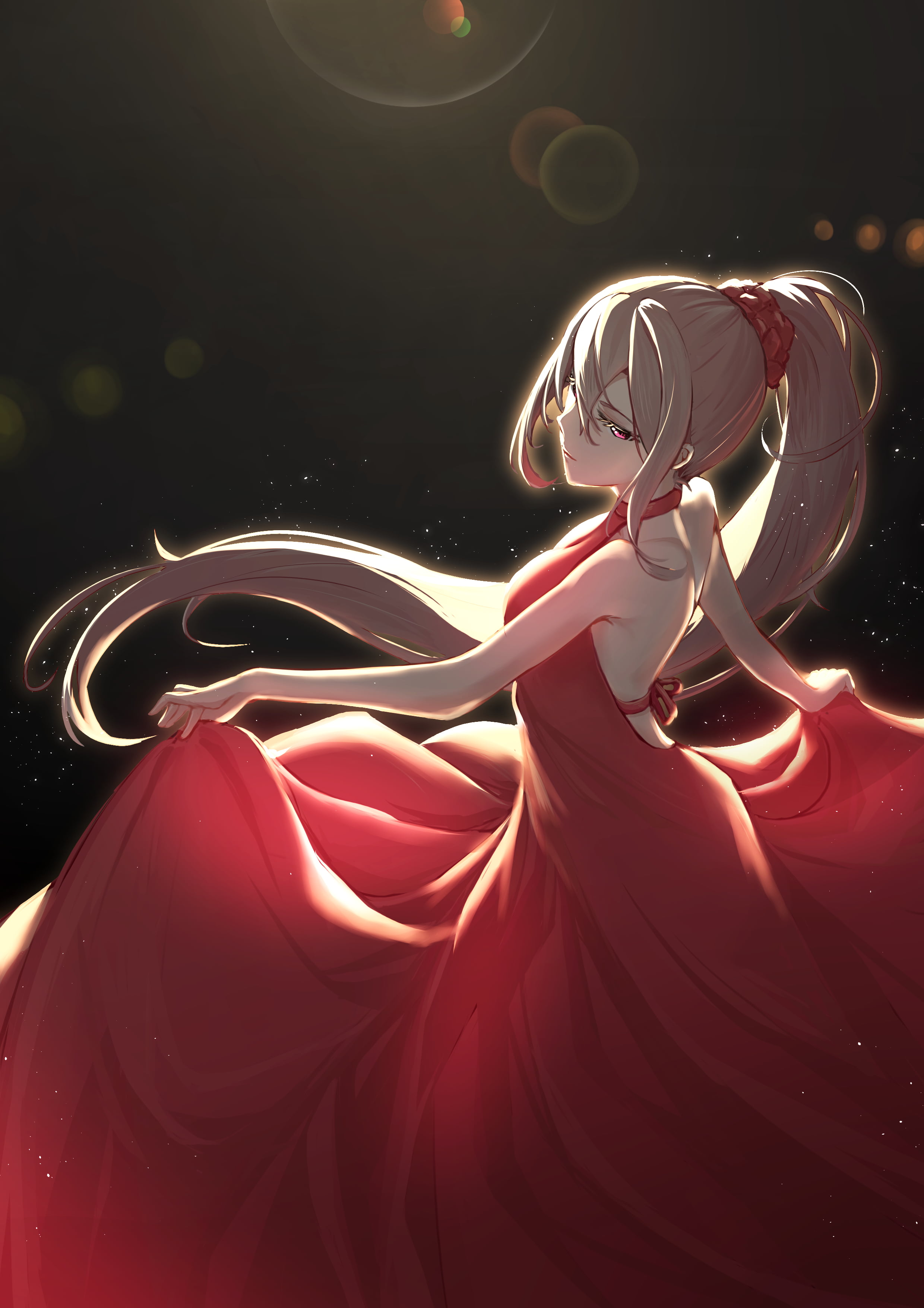 2K, anime girls, jean bart (azur lane), dress, Azur Lane, ponytail, Phone HD Wallpaper