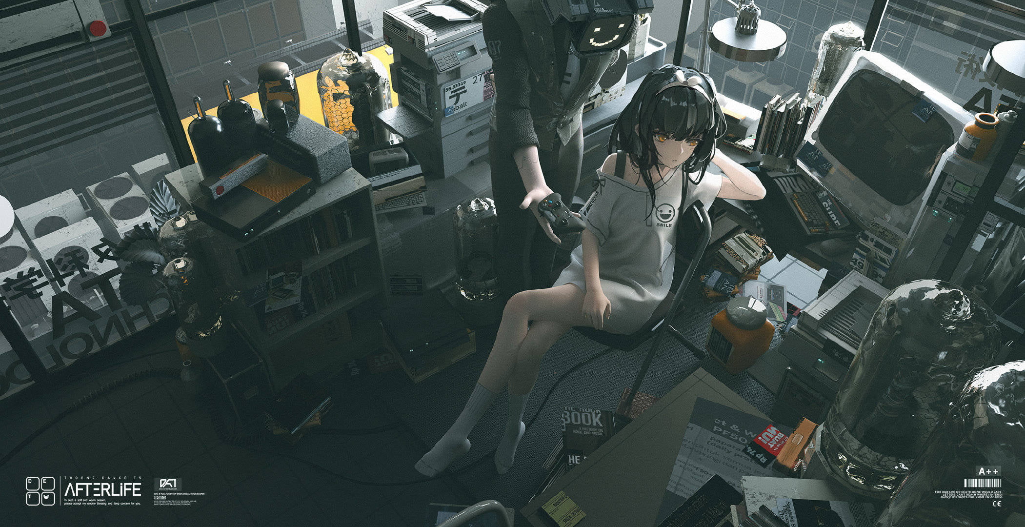 1080P, anime girls, black hair, T5, HD Wallpaper