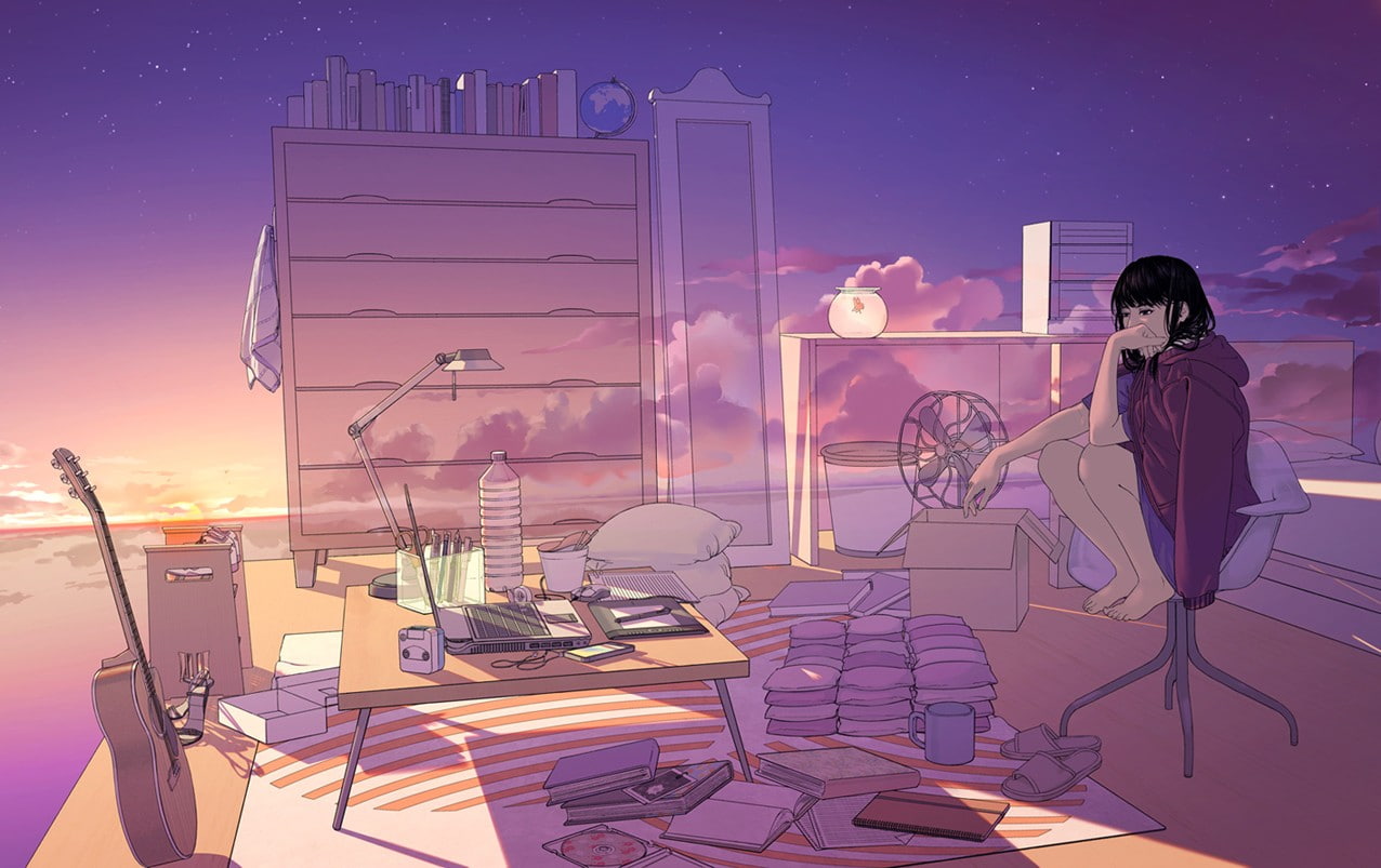 young adult, futuristic, screen, table, computer, digital composite, children, illuminated, nature, women, standing, wireless technology, relaxing, anime, HD Wallpaper