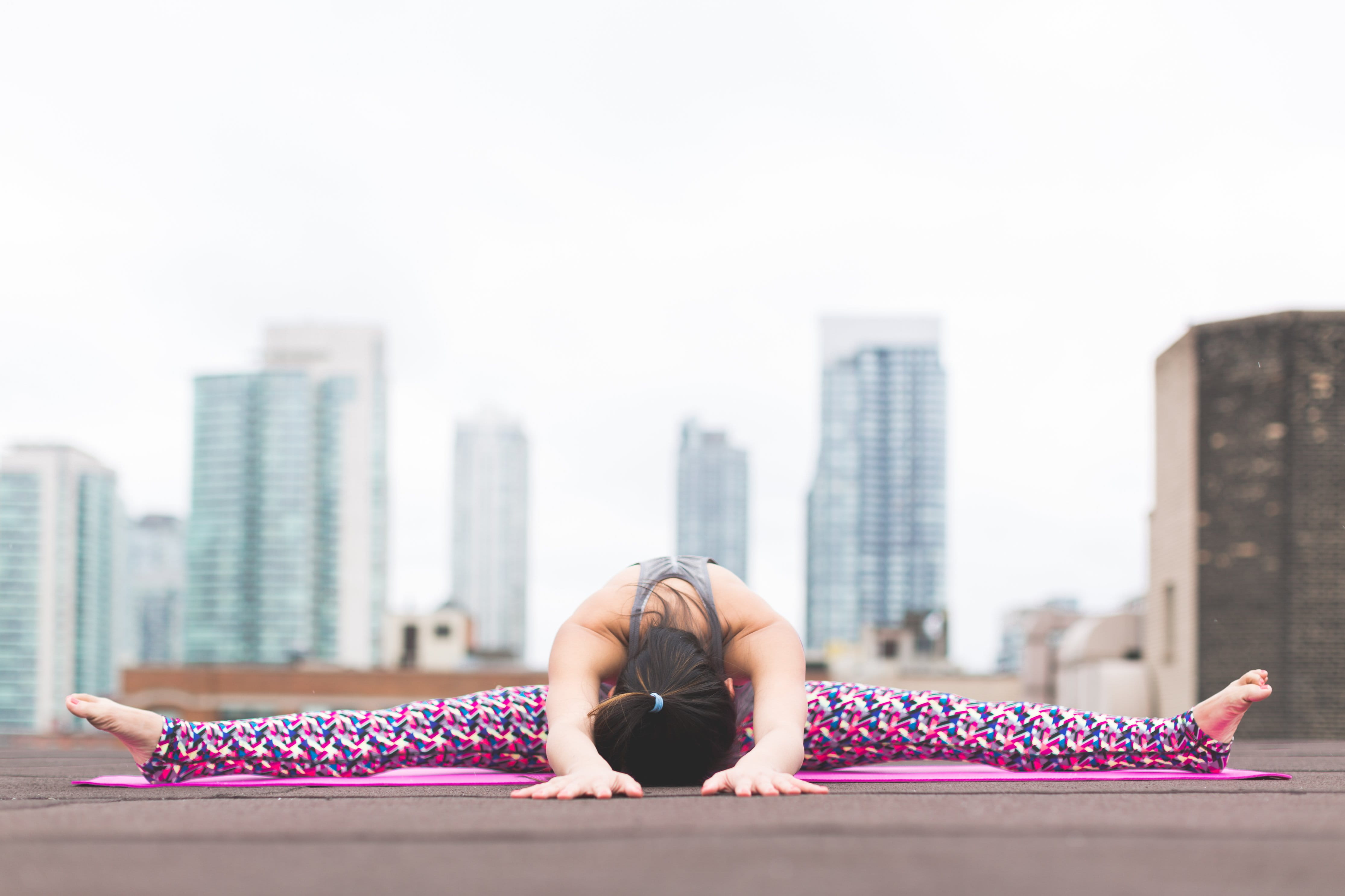 girl, outside, building exterior, woman, fitness, athlete, healthy, outdoors, meditation, one person, lifestyle, people, office building exterior, women, HD Wallpaper