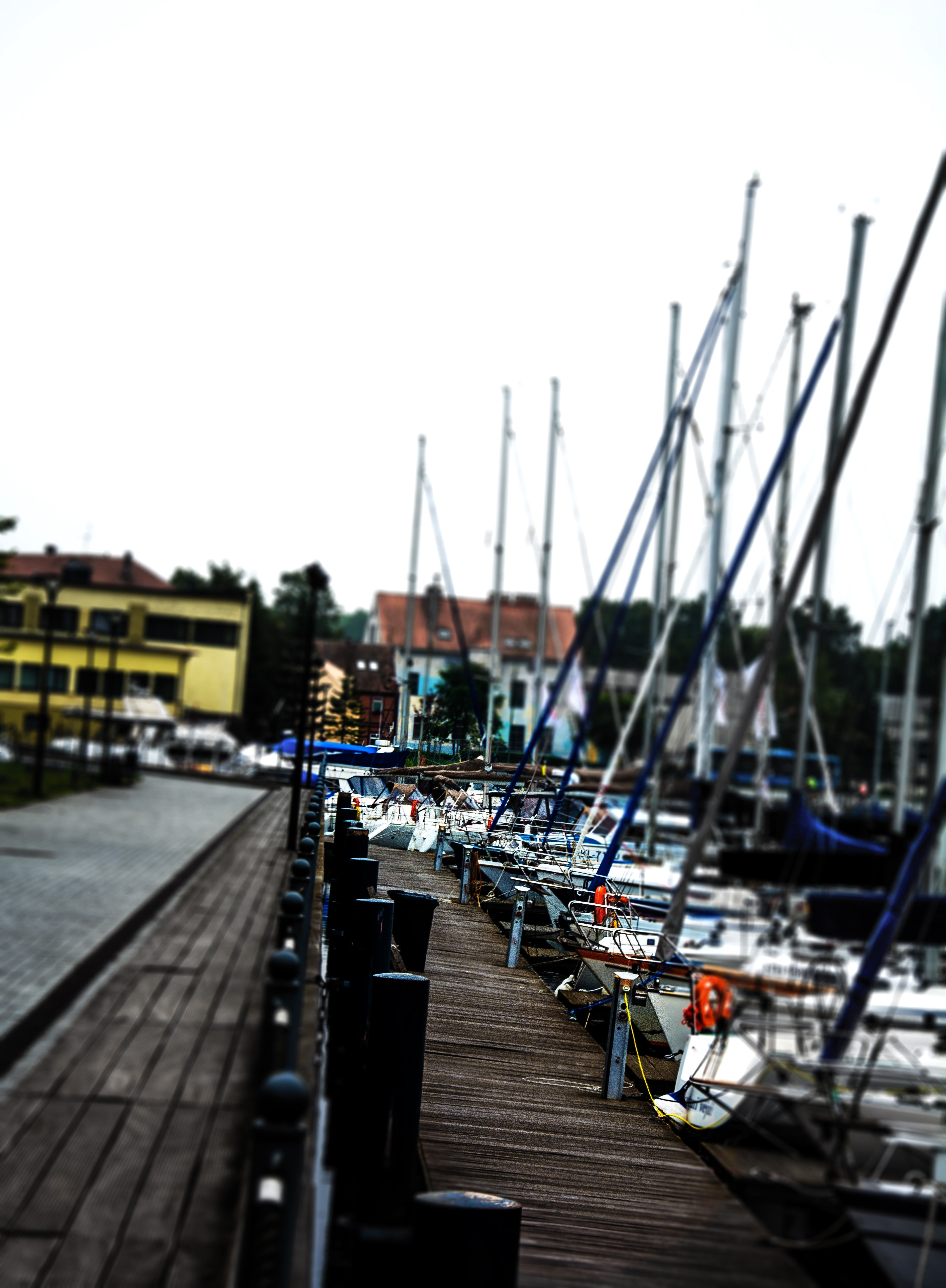 port, built structure, in a row, mode of transportation, pier, architecture, dock, building exterior, amateur, selective focus, no people, clear sky, 5K, Phone HD Wallpaper
