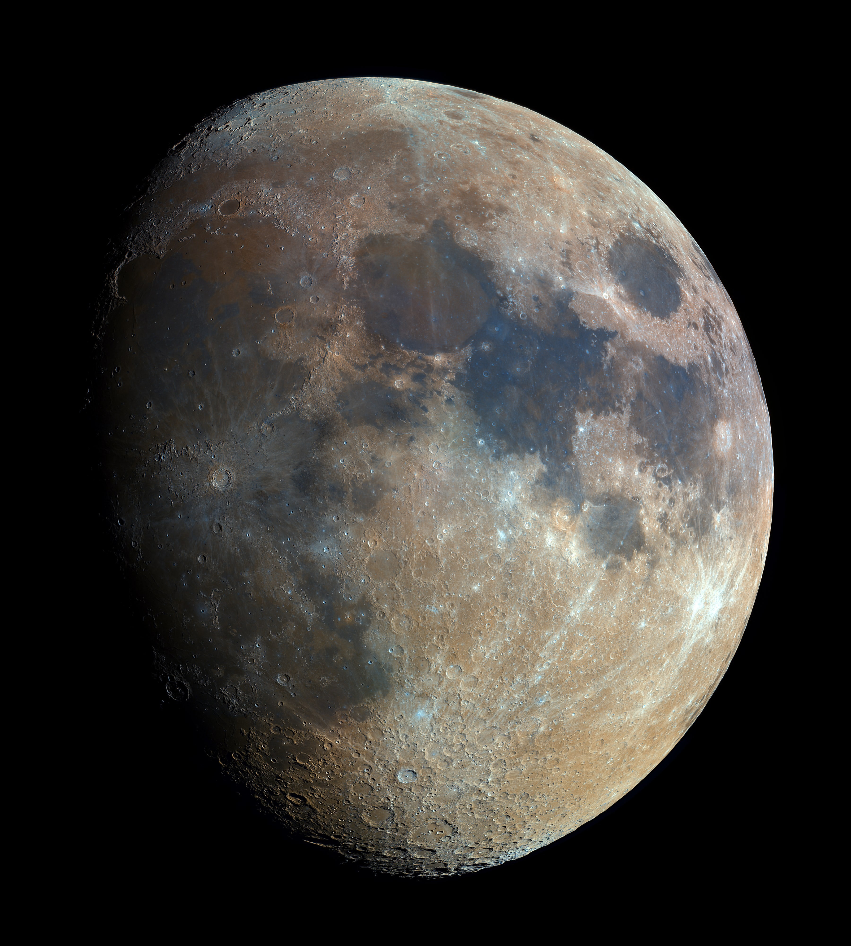 detailed, texture, amateur, space, 4K, Moon, crater, photography, Bartosz Wojczyński, black background, universe, Phone HD Wallpaper
