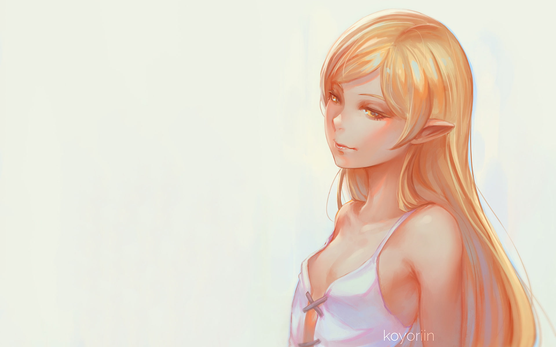 1080P, copy space, bright, headshot, adult, women, Anime, blond hair, beauty, one person, hairstyle, young adult, hair, indoors, fashion, innocence, portrait, HD Wallpaper