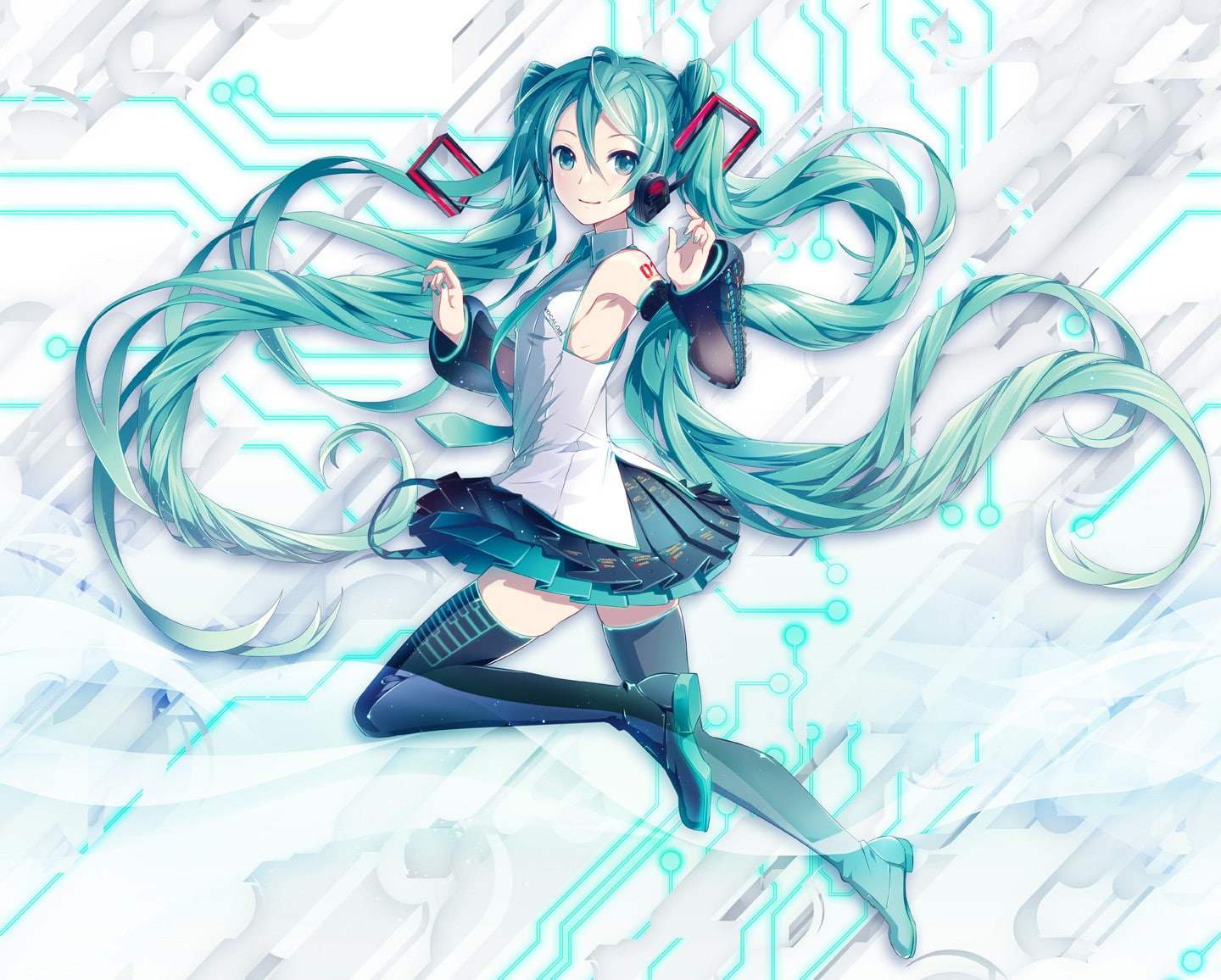 indoors, pattern, Vocaloid, representation, blue, full frame, young women, front view, anime, lying down, creativity, one person, young adult, anime girls, HD Wallpaper