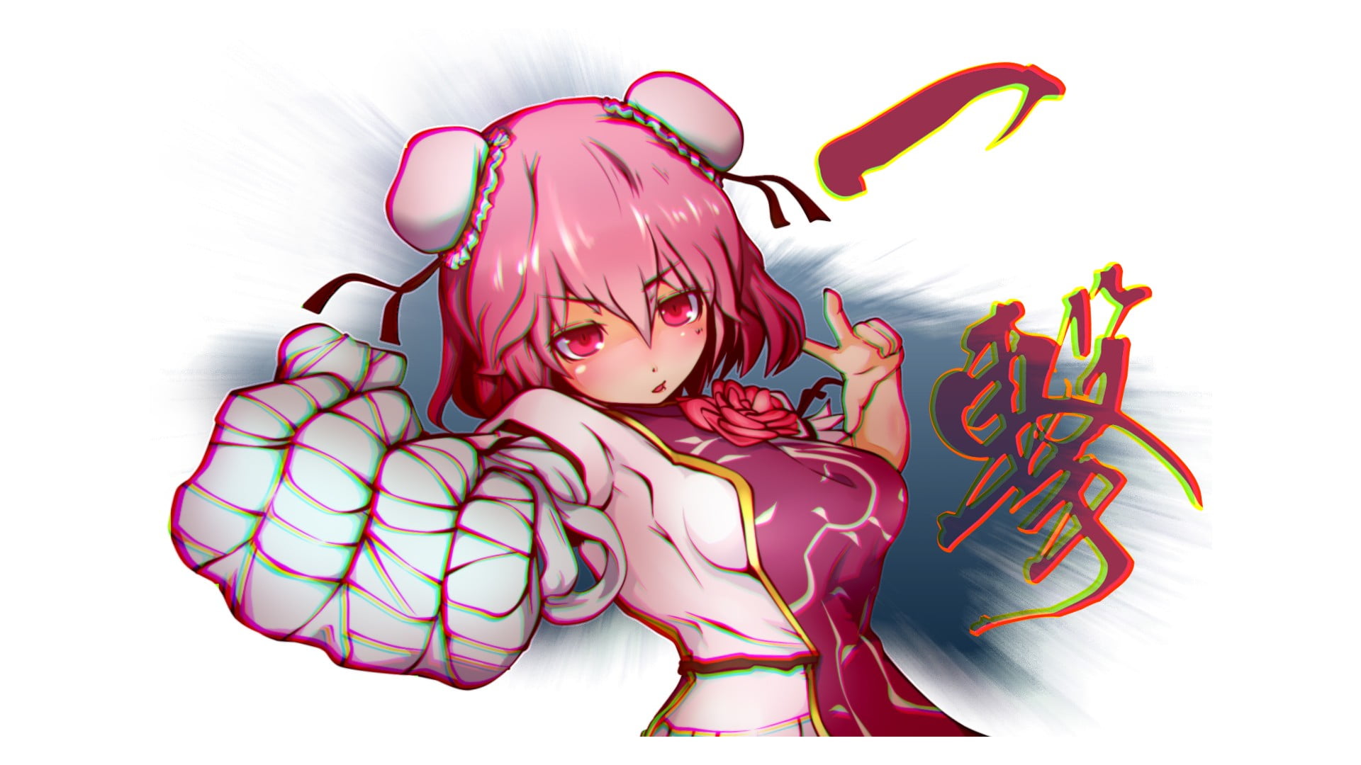 representation, video games, street, beauty, portrait, human body part, beautiful woman, Touhou, pink color, character, white background, fashion, adult, HD Wallpaper
