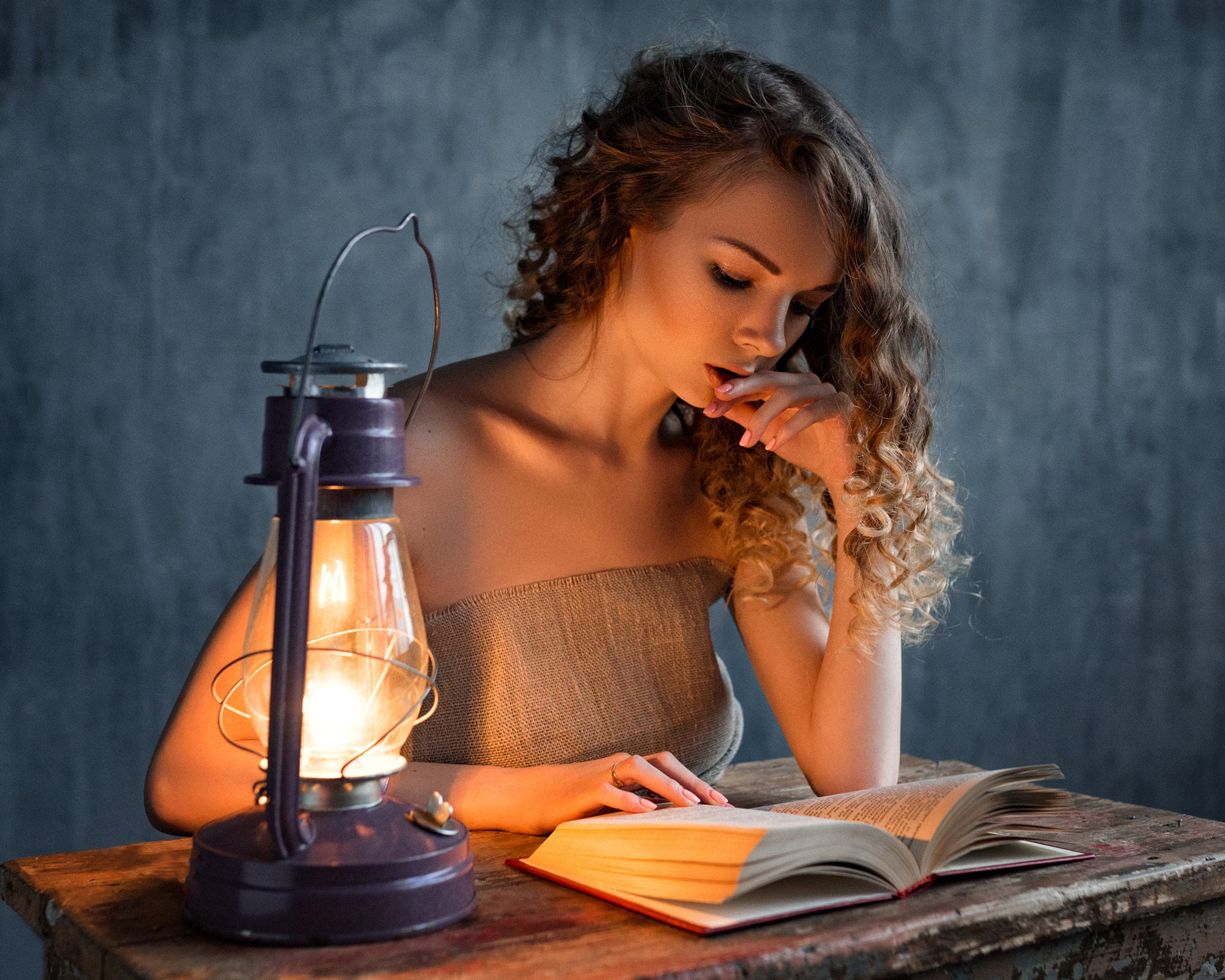 beautiful woman, females, blonde, lighting equipment, beauty, electric lamp, one person, book, beautiful people, 1080P, learning, adult, pink nails, gas lamps, HD Wallpaper