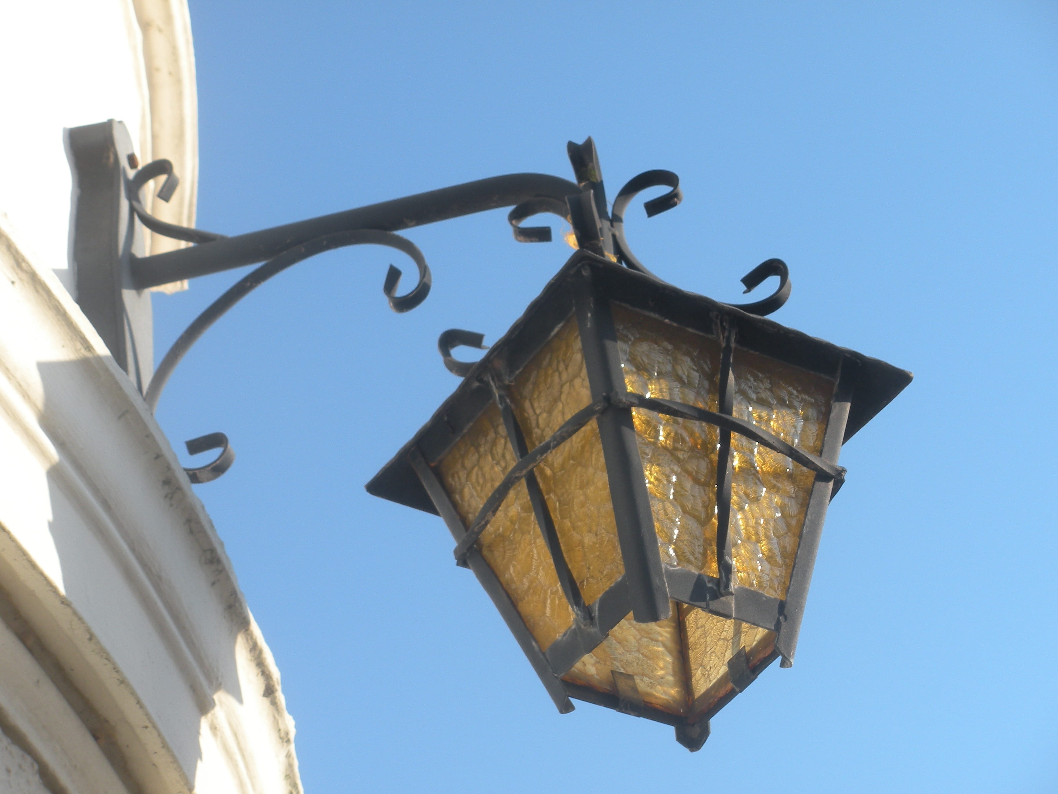 glass, design, lamppost, clear sky, style, electric lamp, Lights, built structure, architecture, energy, lighting equipment, low angle view, Lamp, street, HD Wallpaper