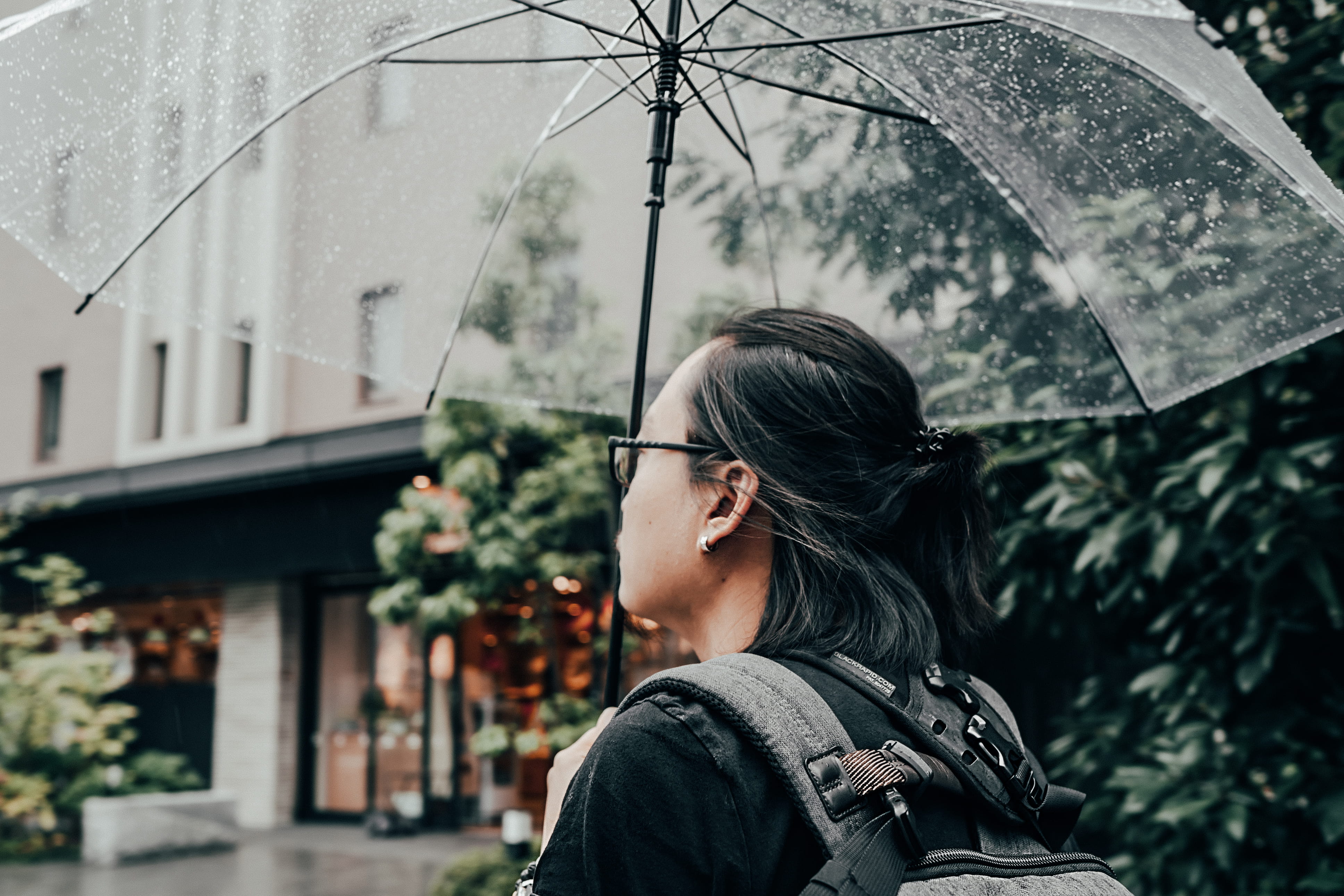 looking, focus on foreground, hair, man, casual clothing, guy, travel, leisure activity, wearing, women, architecture, rain, accessory, wet, clothing, raining, HD Wallpaper