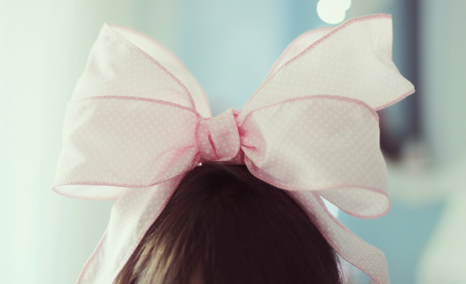 women, indoors, flower, hairstyle, human body part, portrait, ribbon, close-up, headband, headshot, Cute, tied bow, hair, 1080P, beauty in nature, softness, HD Wallpaper