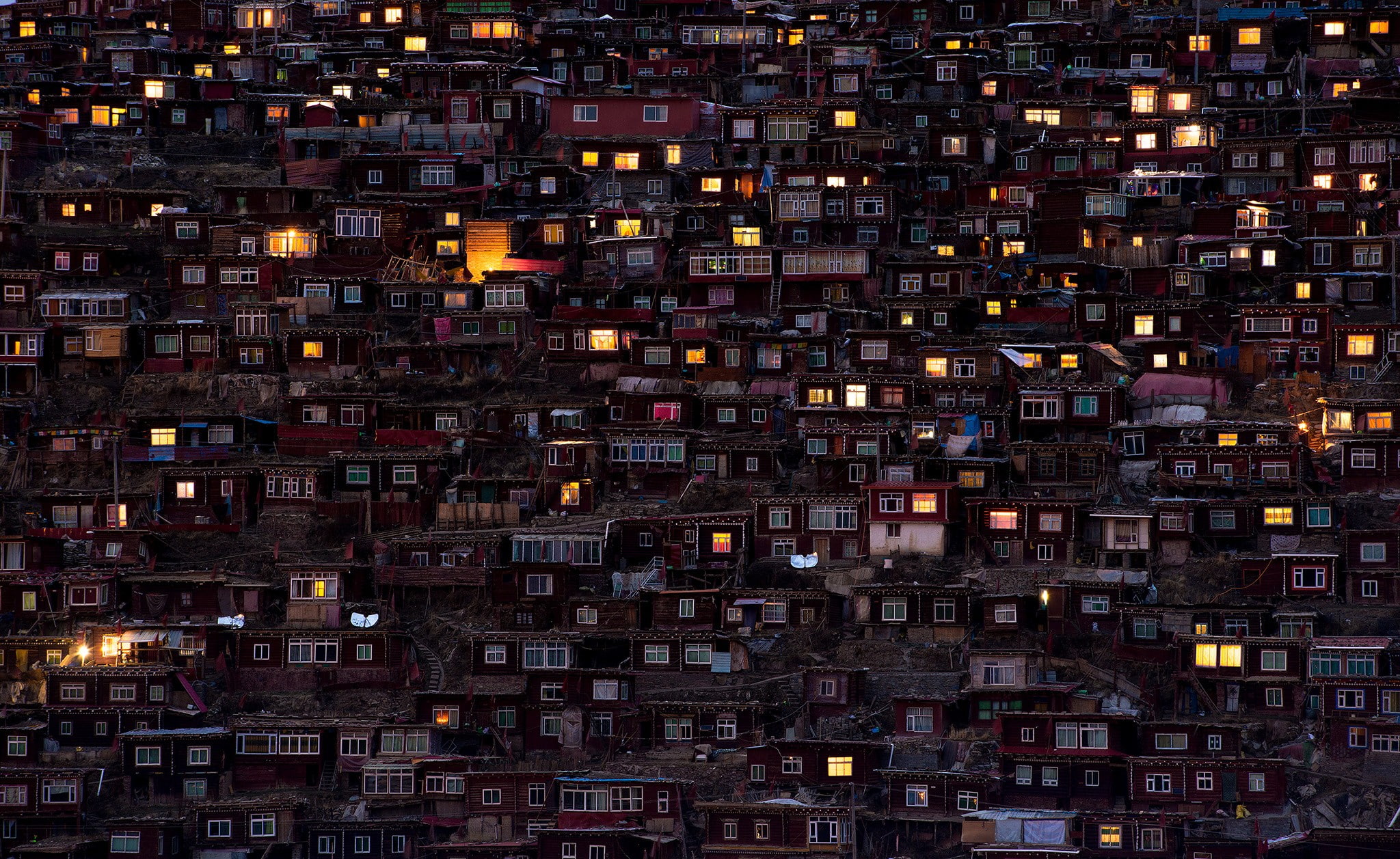 1080P, photography, window, house, lights, favelas, HD Wallpaper