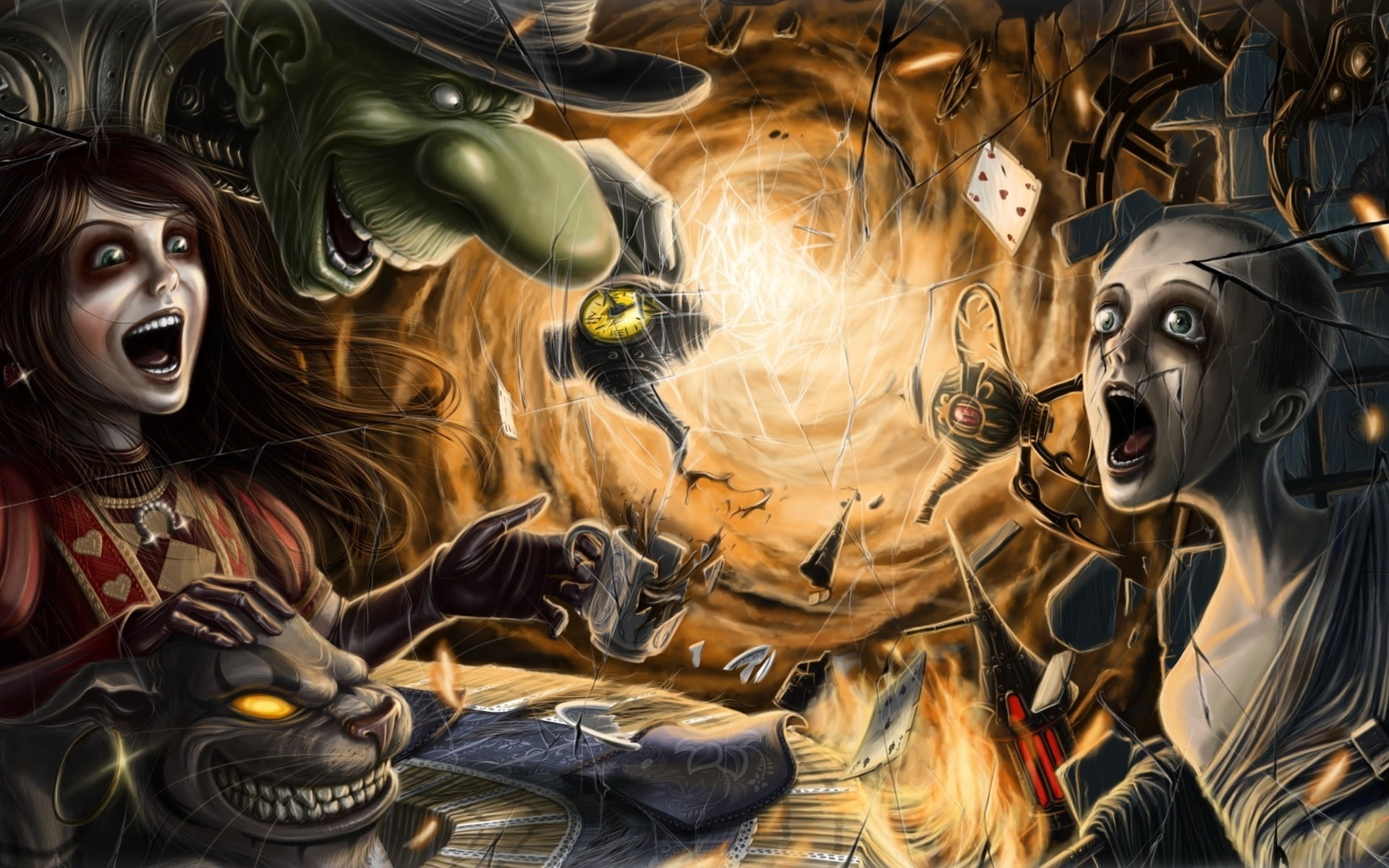 dark, spooky, madness, video games, alice, monsters, evil, alice madness returns, 1080P, demons, creepy, macabre, returns, horror, girls, HD Wallpaper
