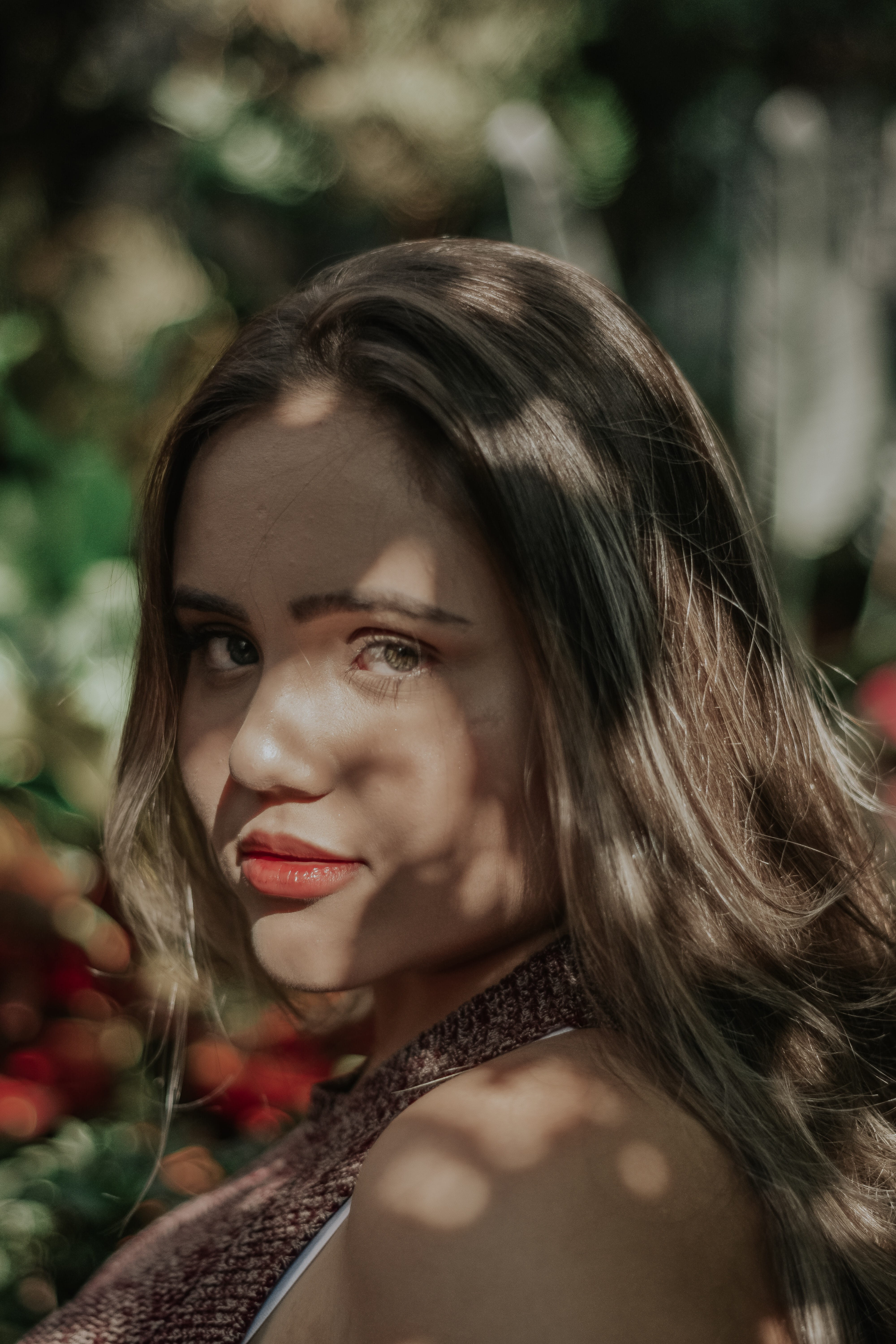 looking at camera, portrait, facial expression, youth, daylight, headshot, casual, model, photography, hairstyle, blurred background, adult, fashionable, Phone HD Wallpaper