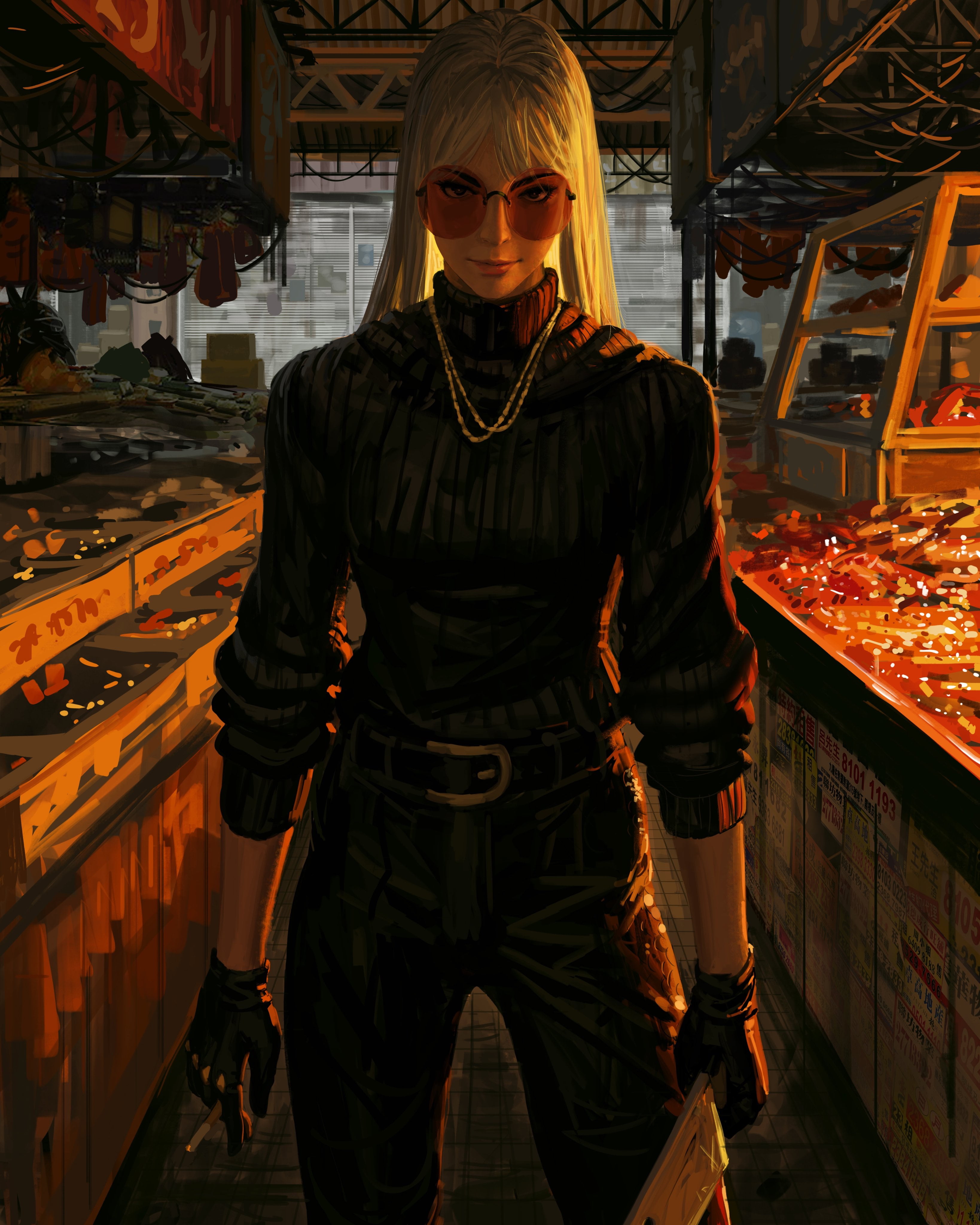4K, GUWEIZ, Bad guys, women, digital art, artwork, Phone HD Wallpaper