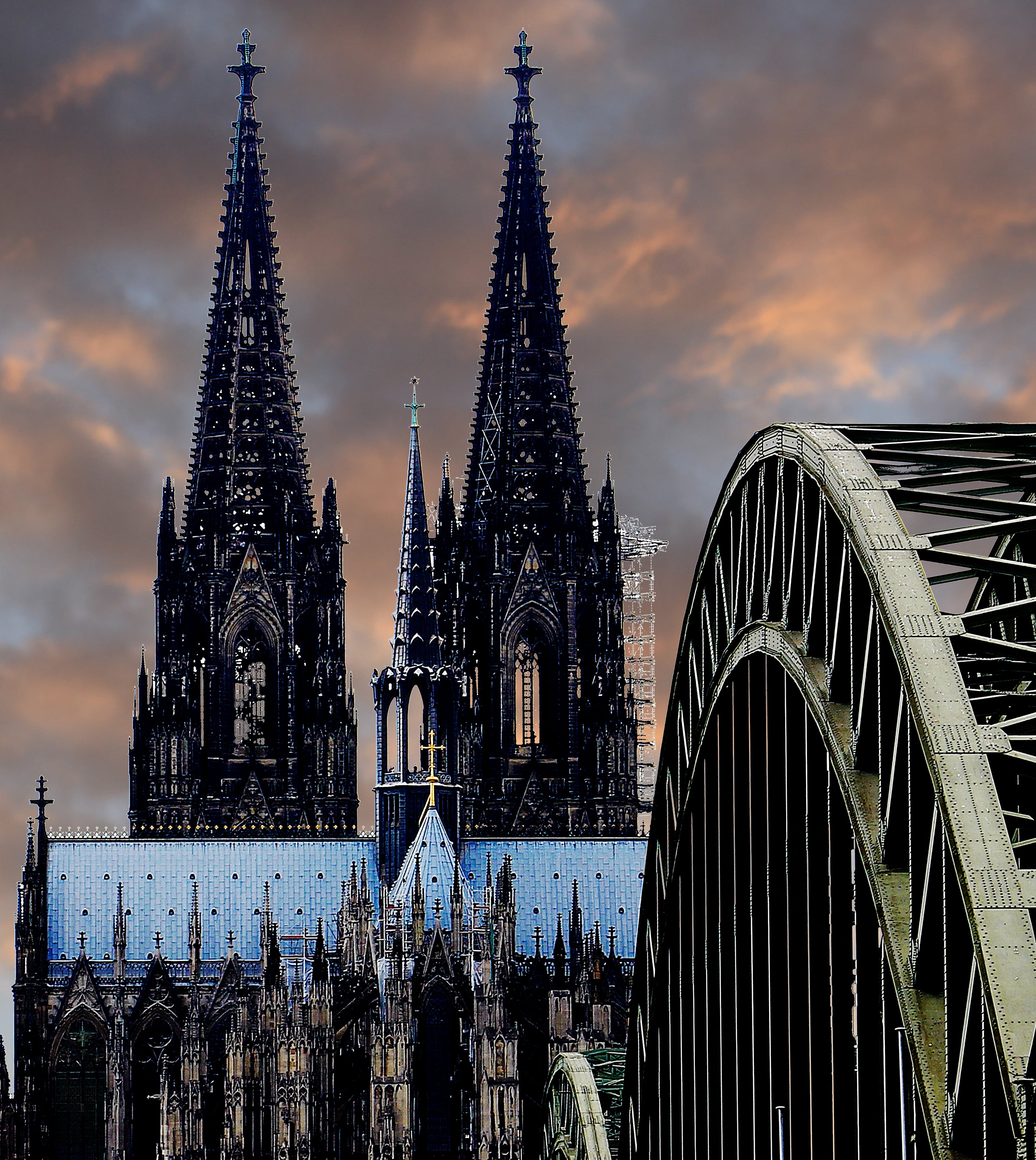 building, friendship palace, 4K, love bridge, train, nature, buildings, place of worship, custom, cologne on the rhine, hohenzollern bridge, travel destinations, Phone HD Wallpaper