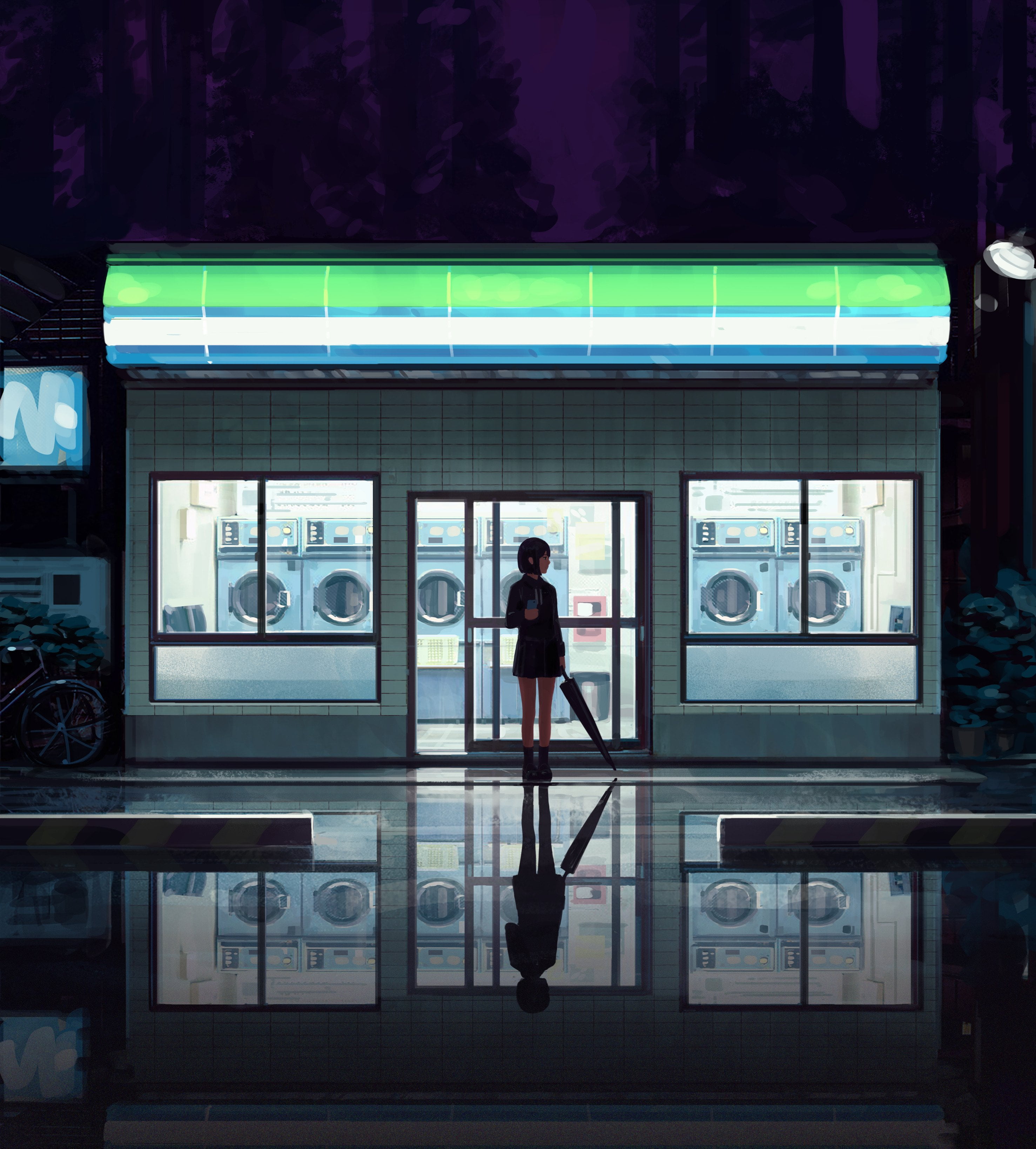 2K, digital art, drawing, artwork, GUWEIZ, Phone HD Wallpaper