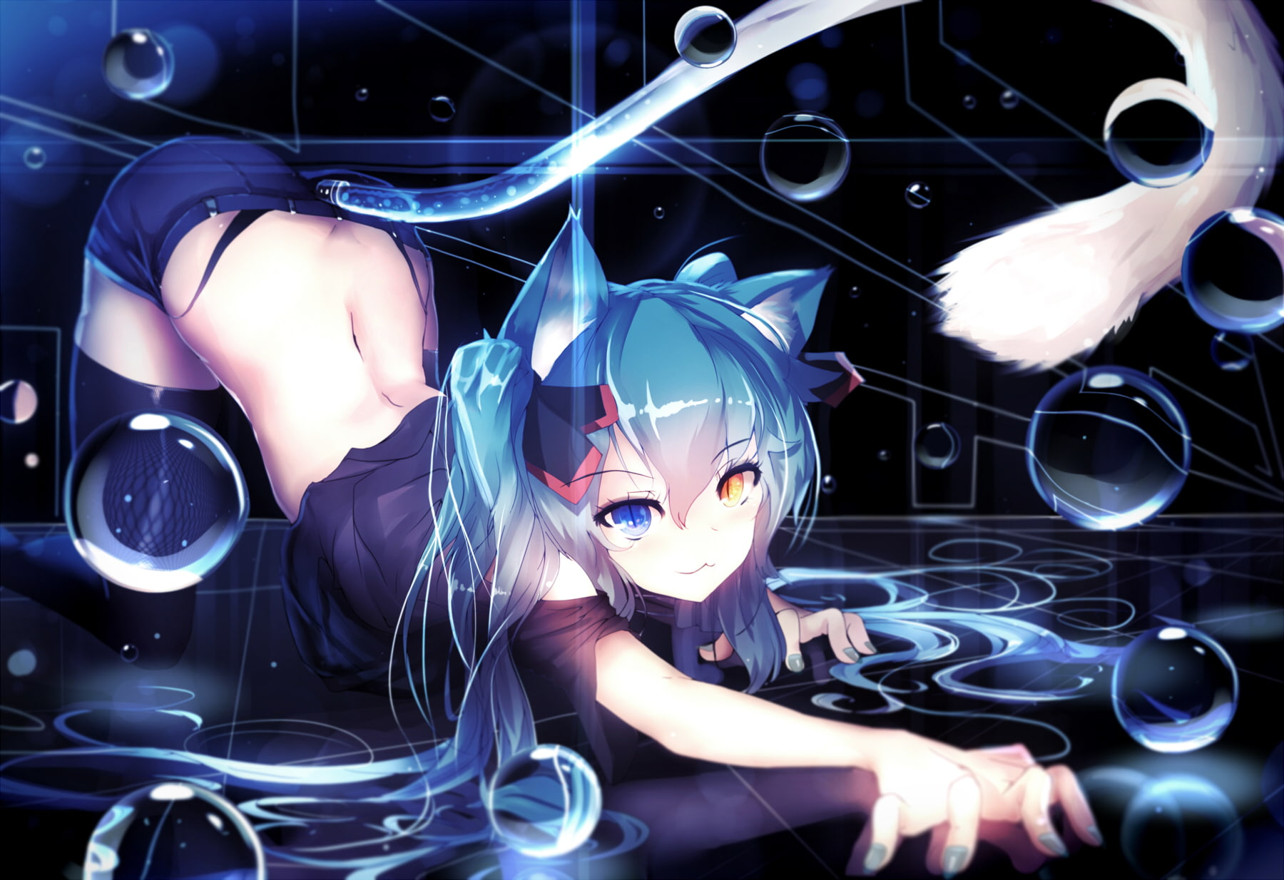 child, glowing, celebration, indoors, leisure activity, motion, lifestyles, real people, portrait, Vocaloid, childhood, females, manga, one person, front view, HD Wallpaper