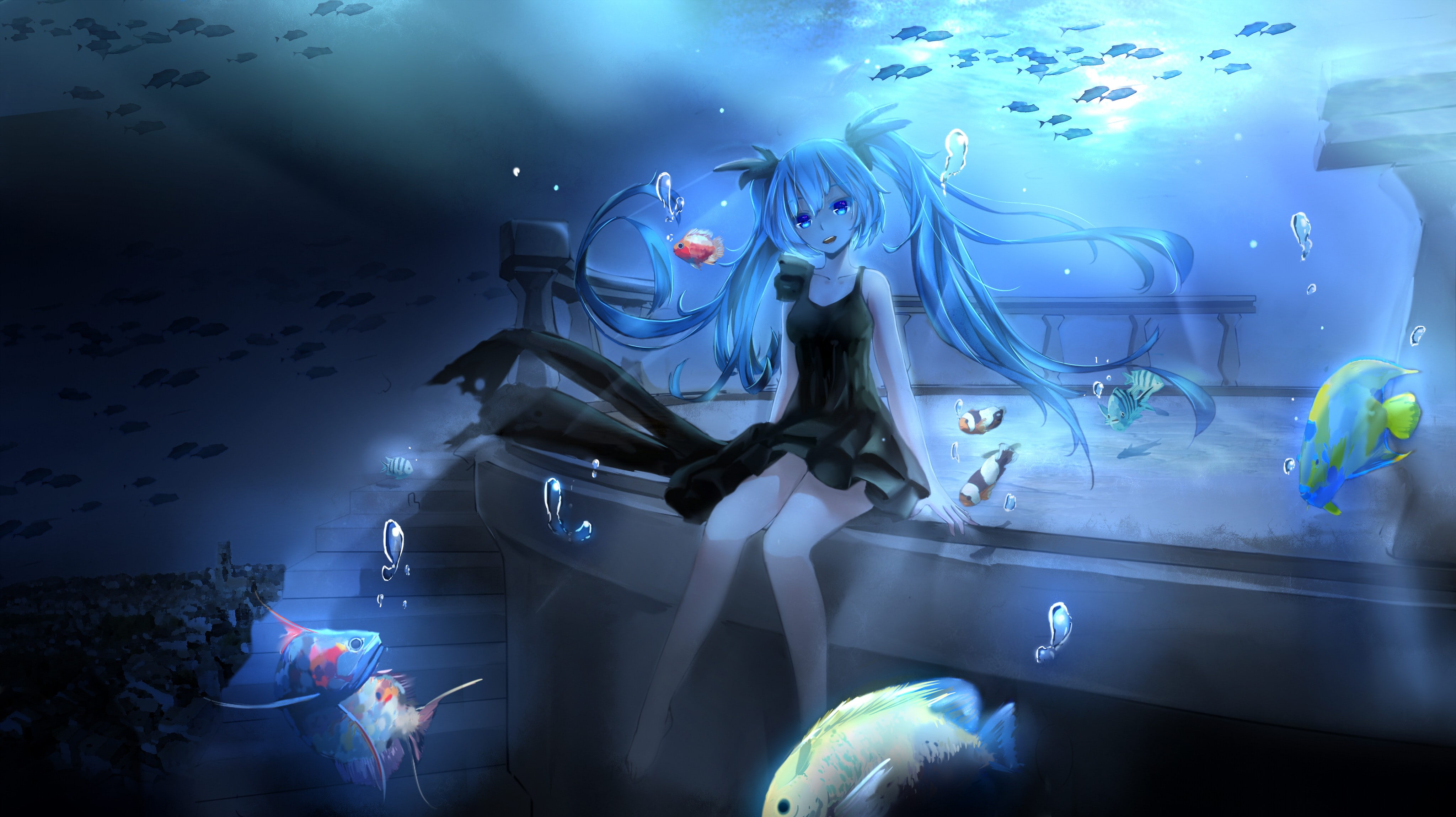 Hatsune Miku, anime girls, Vocaloid, 4K, HD Wallpaper