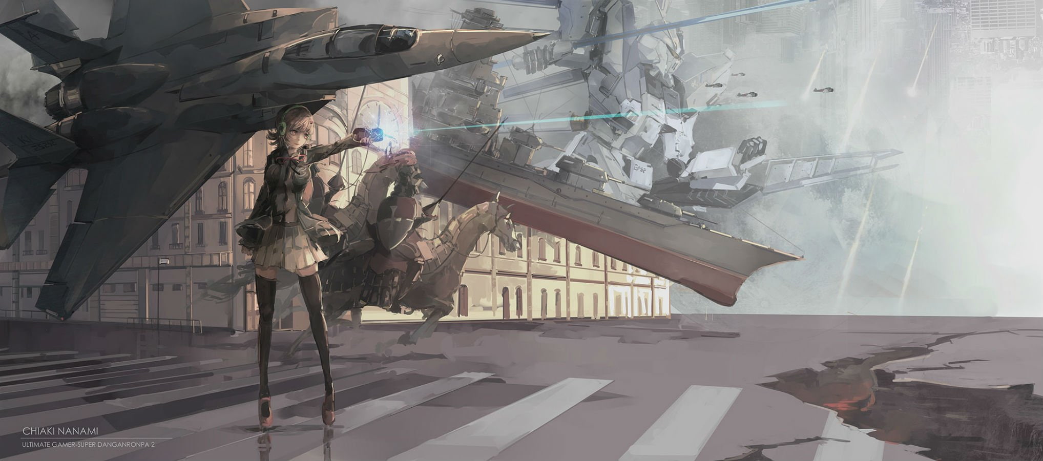 nanami, mecha, jpeg, aircraft, armor, qianqian, boat, dangan ronpa, artifacts, 1080P, horse, animal, weapon, chiaki, tagme, HD Wallpaper