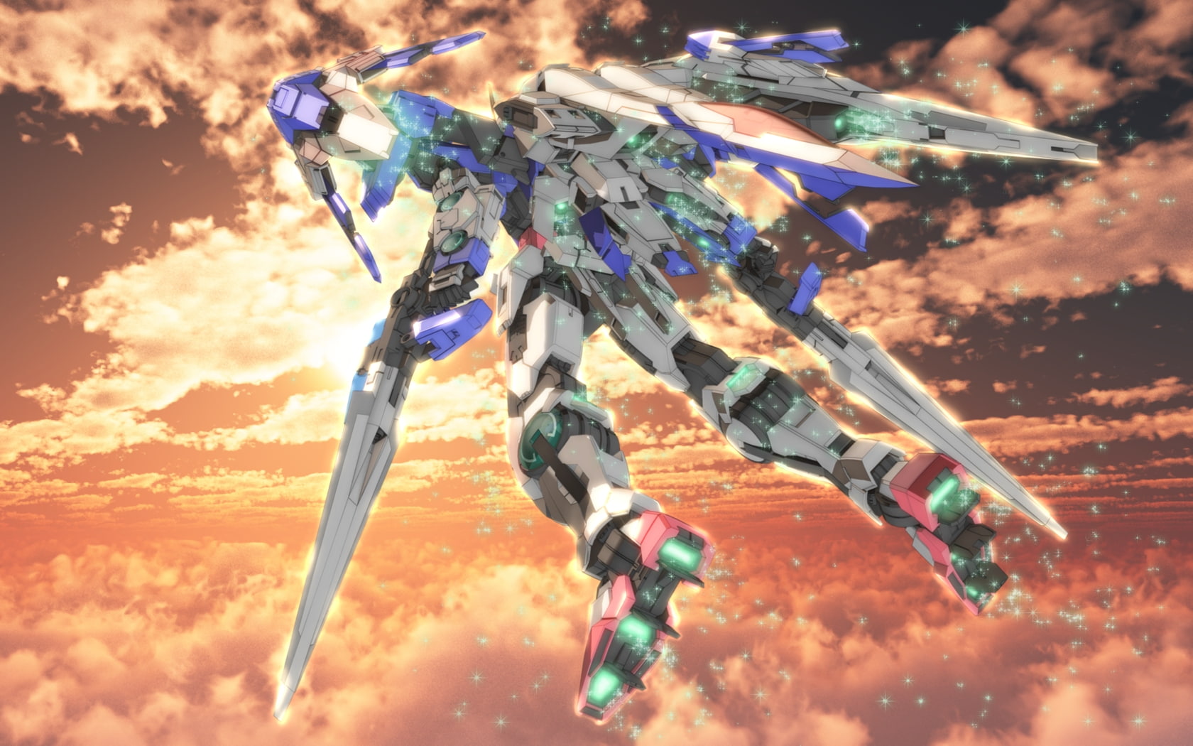 suit, sky, gun, gundam, clouds, weapon, mobile, mecha, zefai, 720P, HD Wallpaper
