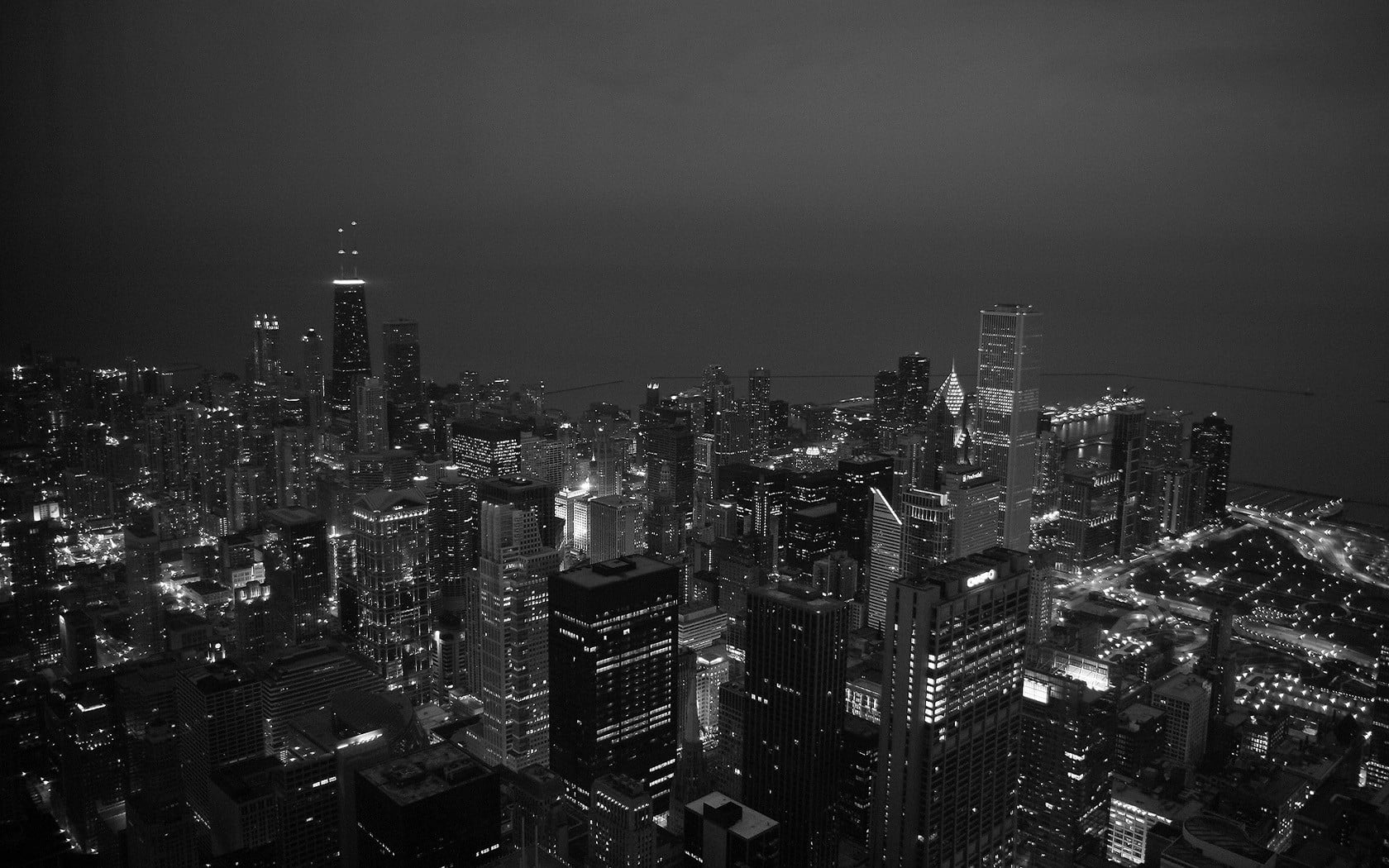 tall - high, night, tower, built structure, landscape, illuminated, photo, no people, aerial, 720P, office building exterior, cityscape, architecture, HD Wallpaper