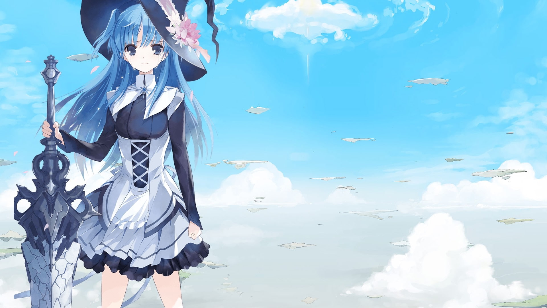 1080P, Shuumatsu no Izetta, anime, sky, Chtholly Nota Seniorious, anime girls, Shuumatsu Nani Shitemasu ka? Isogashii desu ka? Sukutte Moratte Ii desu, HD Wallpaper