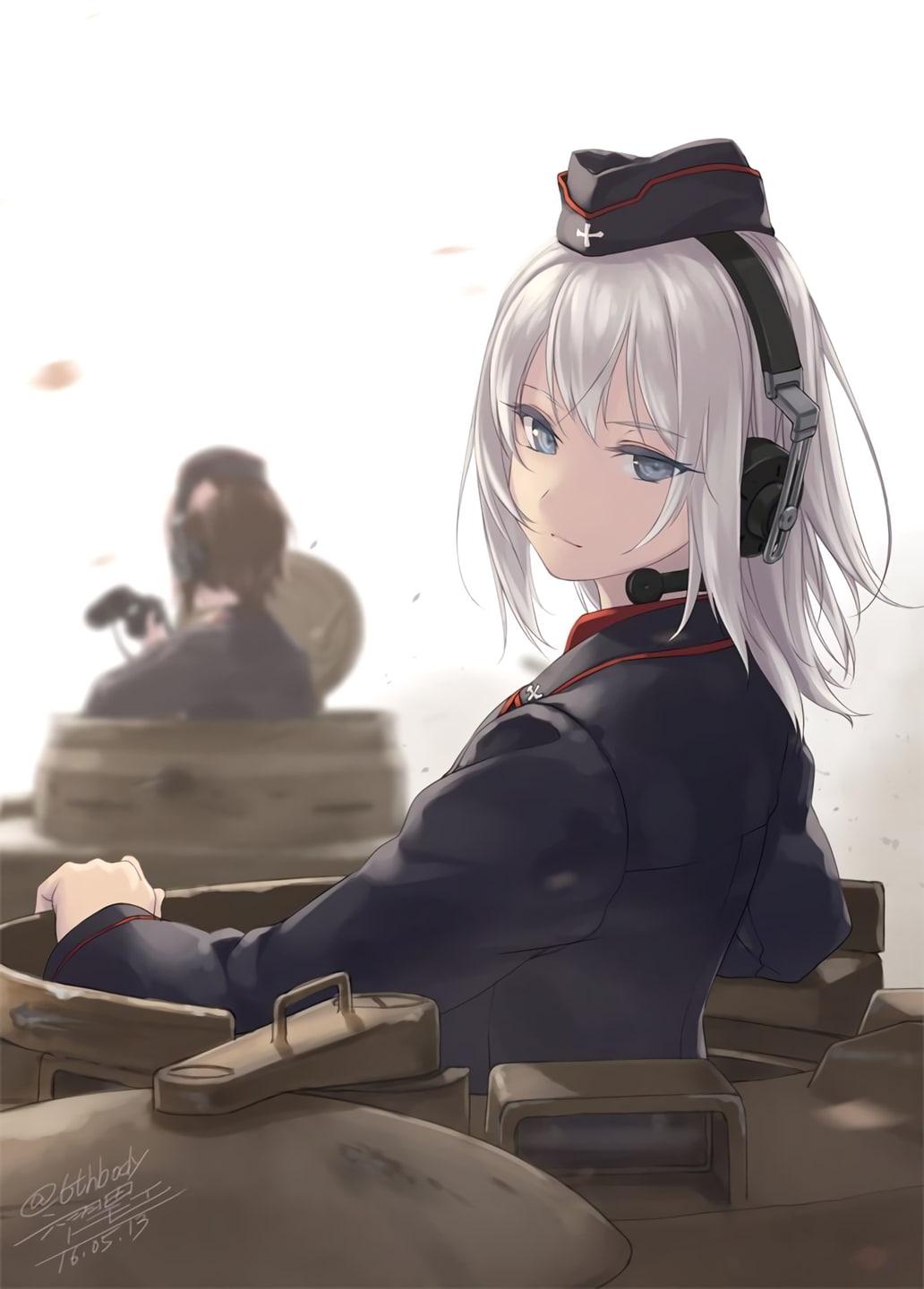 short hair, Girls und Panzer, Itsumi Erika, 720P, anime girls, anime, Phone HD Wallpaper