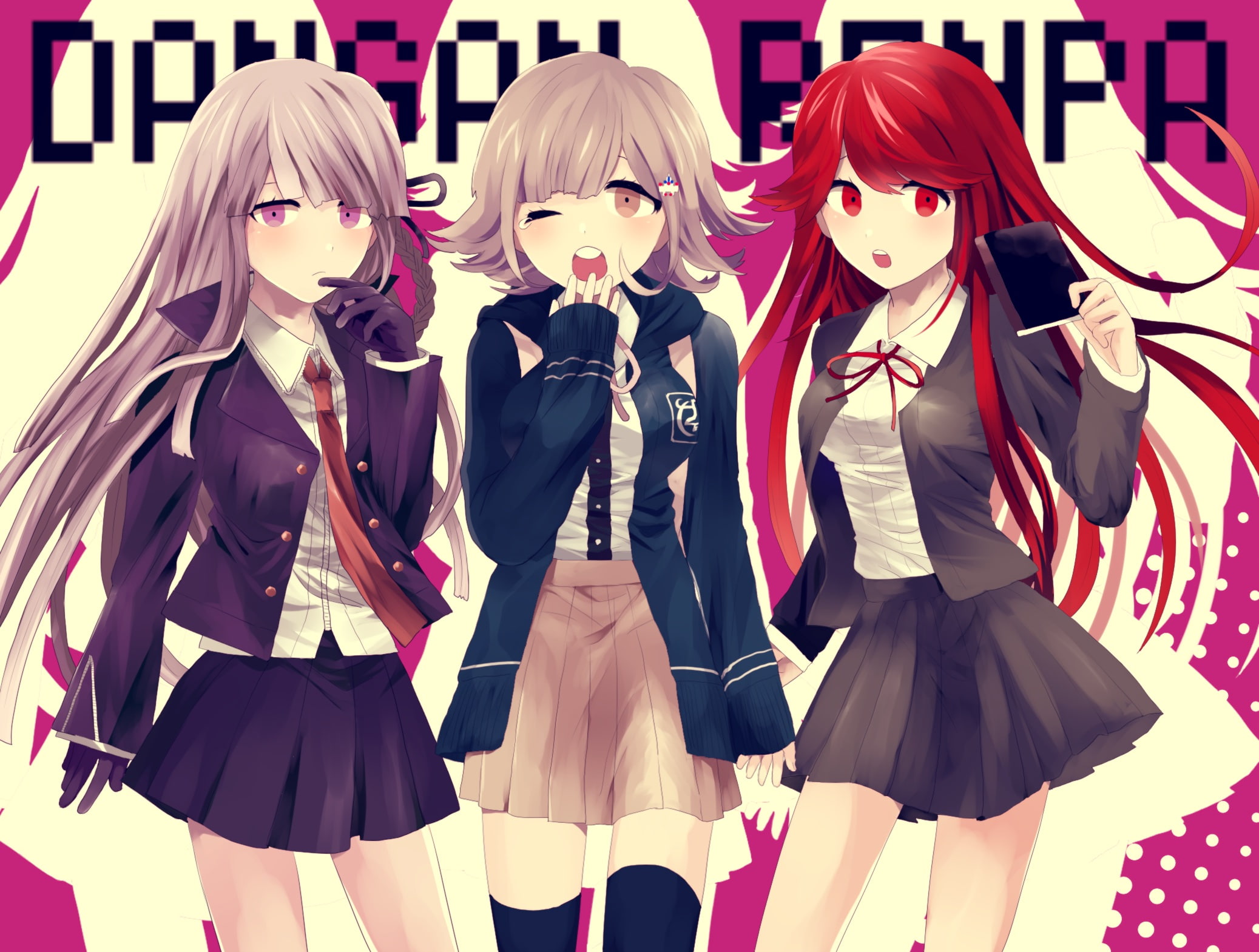 minota7, nanami, ryouko, kirigiri, dangan ronpa, kyouko, 1080P, chiaki, otonashi, HD Wallpaper
