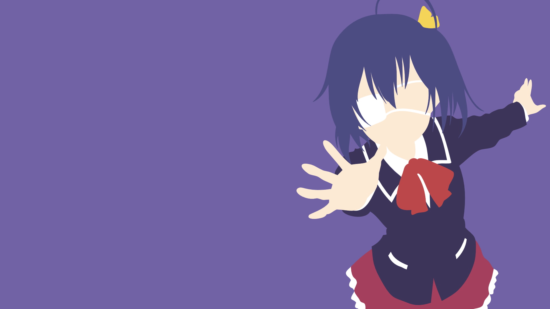 waist up, minimalism, business person, hairstyle, copy space, human head, hand, males, Chuunibyou demo Koi ga Shitai!, body part, Takanashi Rikka, men, HD Wallpaper