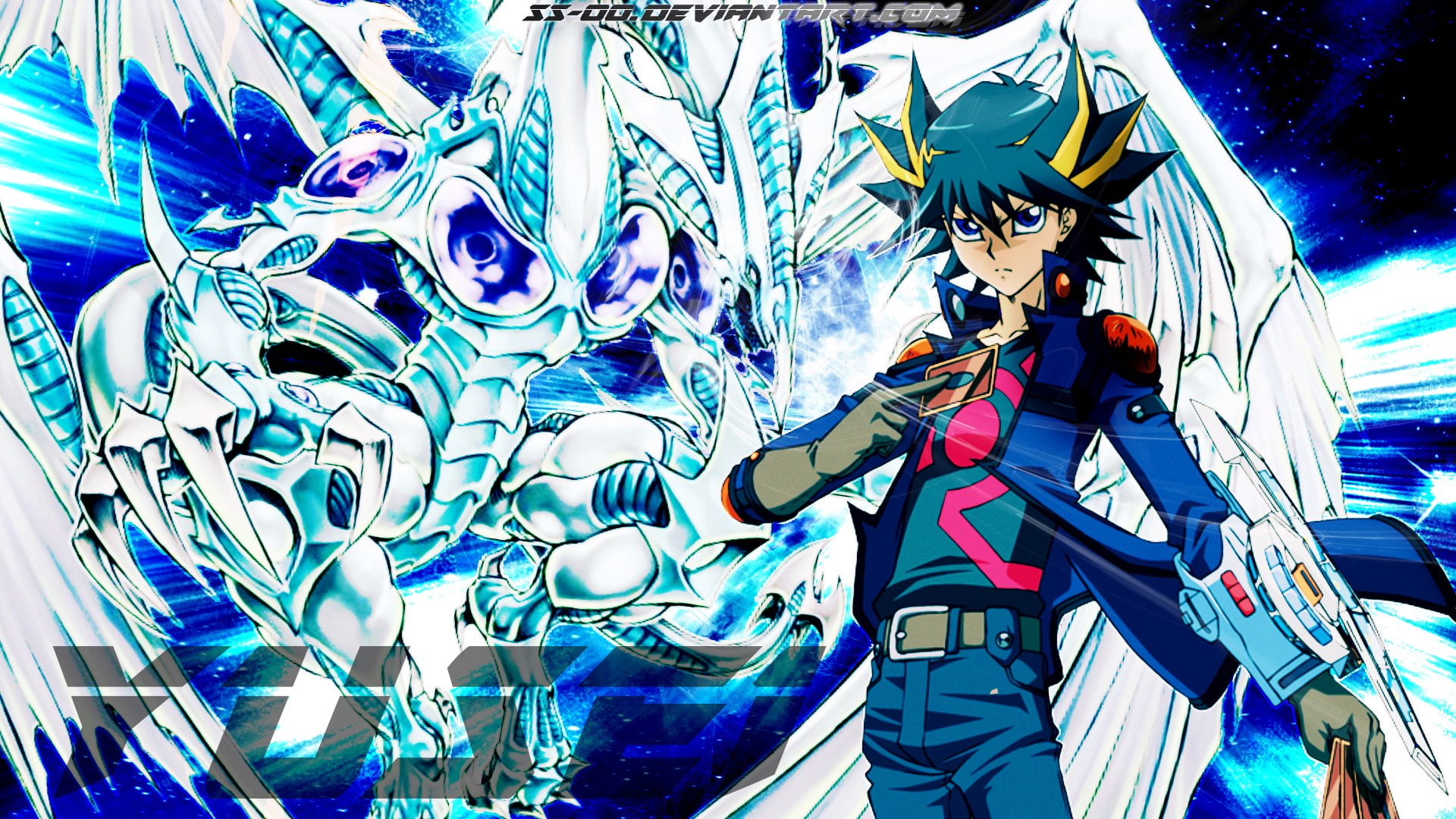 art and craft, Yu-Gi-Oh! 5Ds, decoration, no people, pattern, day, architecture, Yusei Fudo, Yu-Gi-Oh 5Ds, building exterior, Anime, creativity, representation, HD Wallpaper