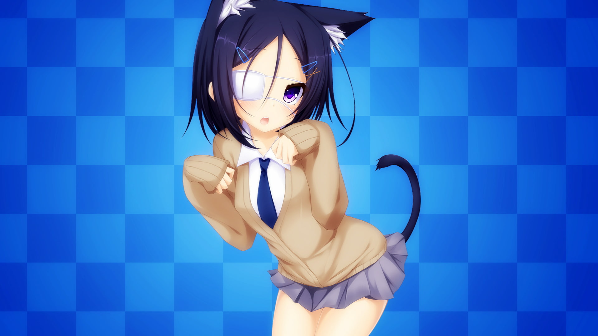 1080P, neko loli, lolita fashion, animal ears, HD Wallpaper