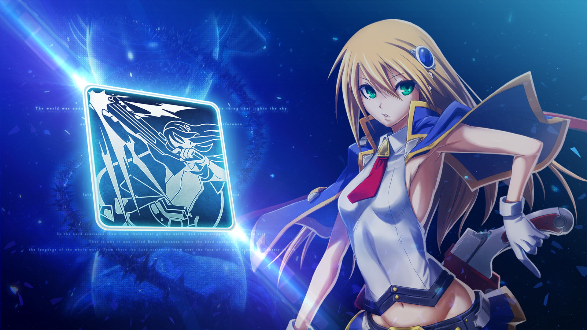 blonde, Noel Vermillion, 1080P, green eyes, Blazblue, HD Wallpaper