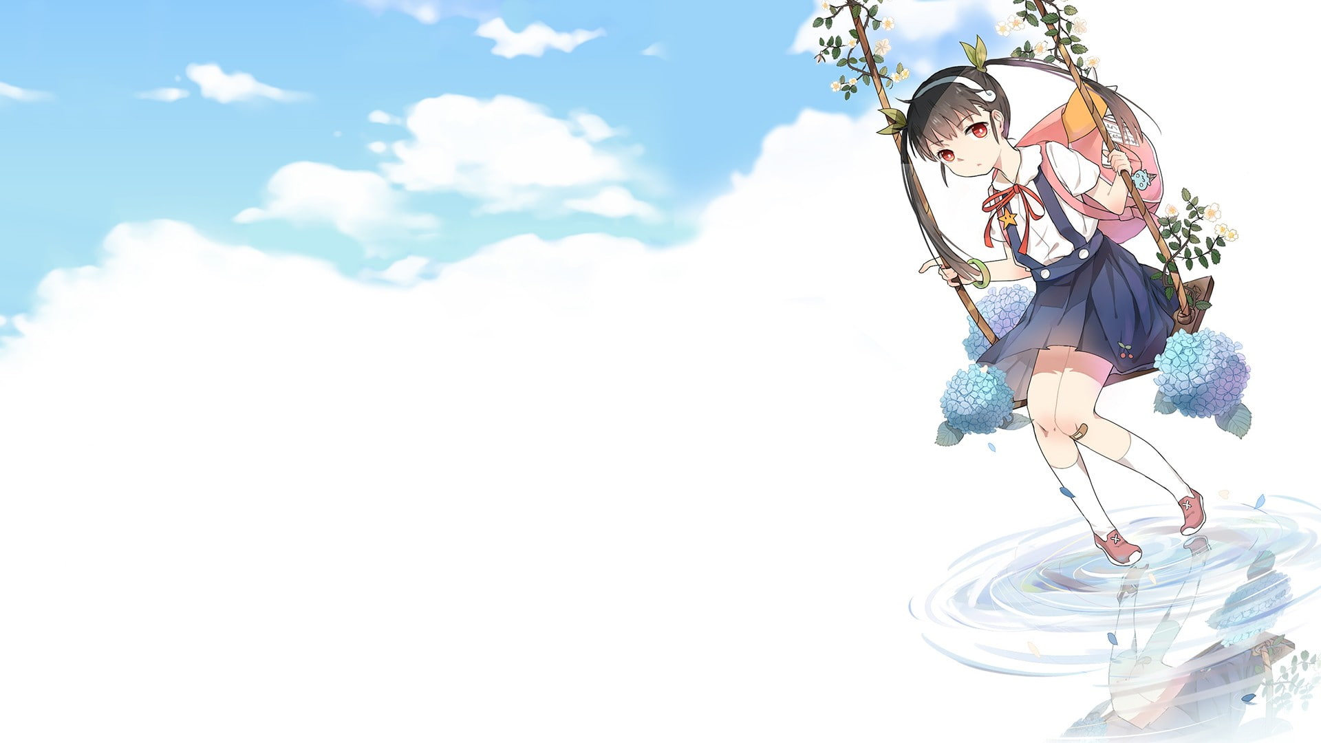 one person, child, 1080P, representation, lifestyles, females, real people, sky, low angle view, leisure activity, casual clothing, anime girls, day, outdoors, HD Wallpaper