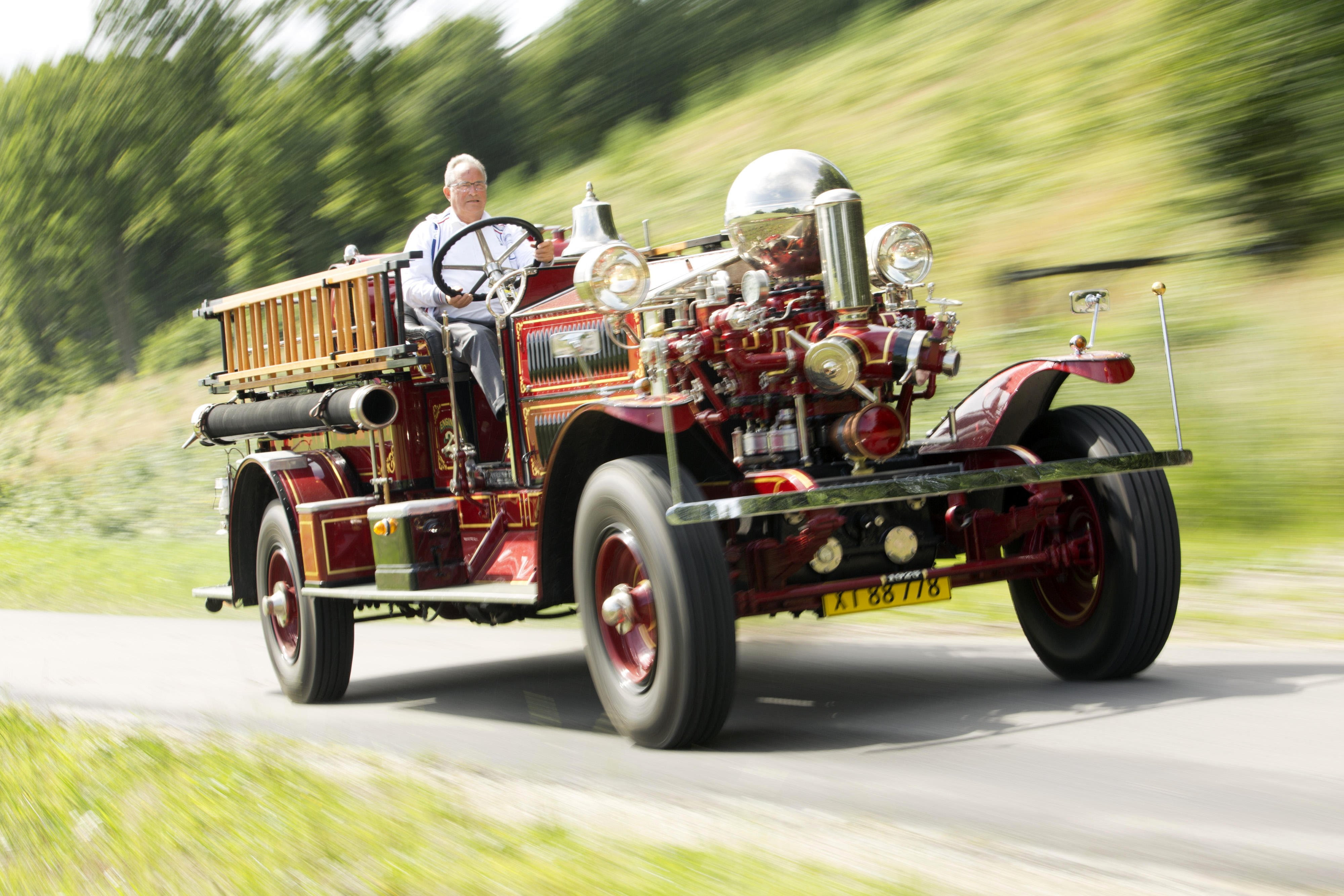 firetruck, ahrens-fox, fox, vintage, 1925, semi, 4K, ahrens, tractor, retro, n-s-4, emergency, truck, HD Wallpaper