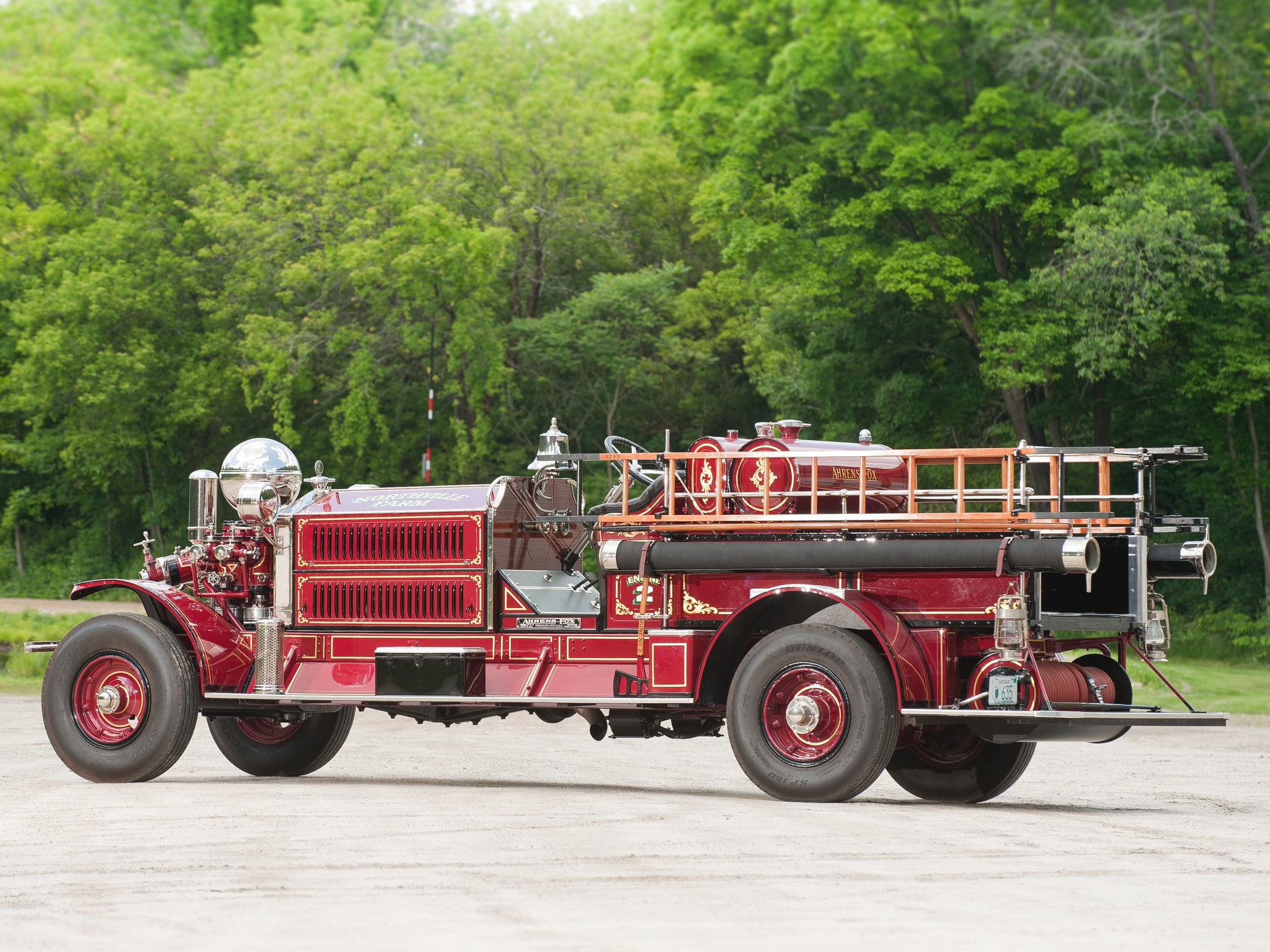retro, firetruck, 1925, ahrens fox, n s 4, 1080P, HD Wallpaper
