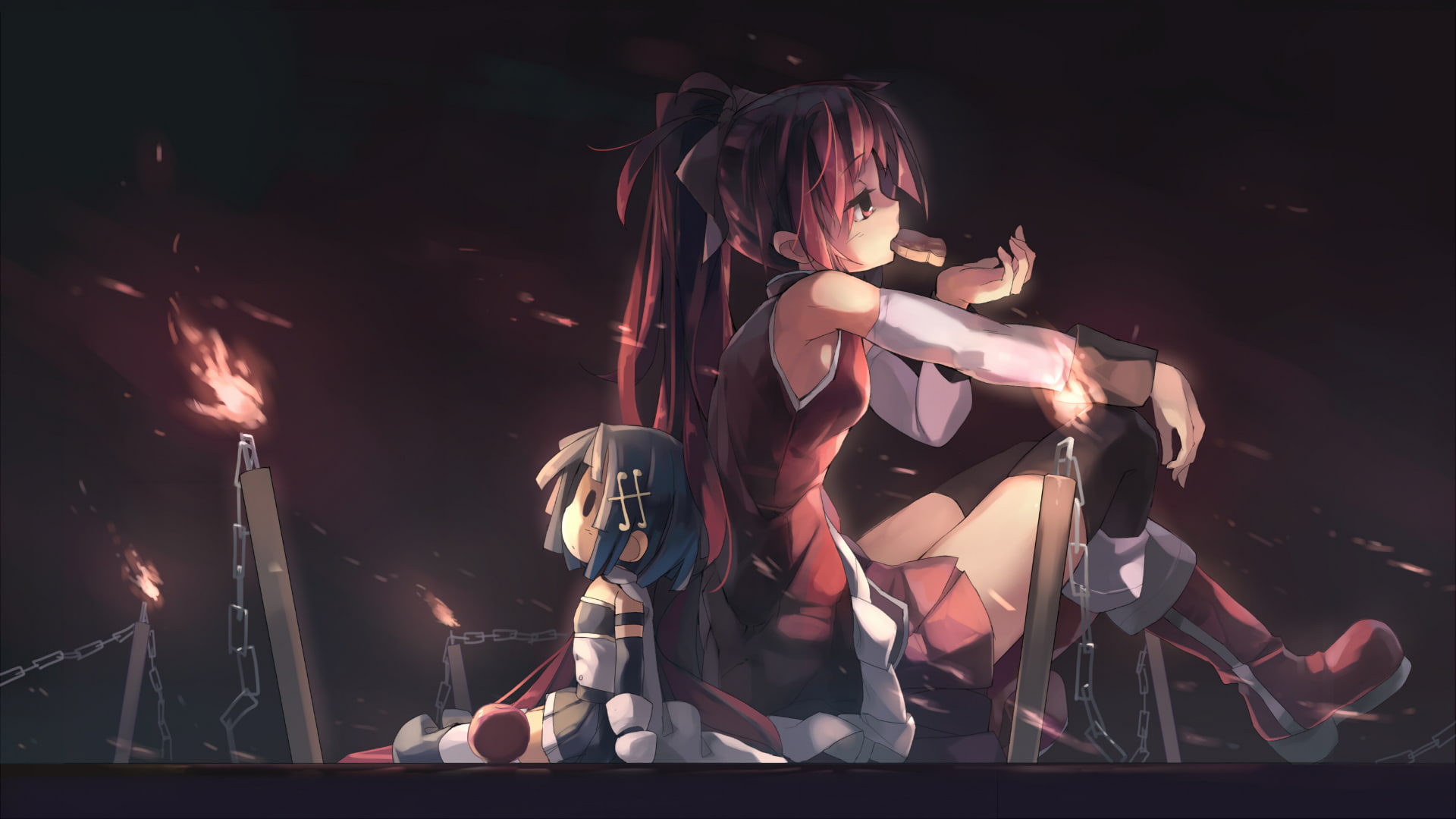 kyoko sakura, Anime, puella magi, 1080P, sayaka miki, madoka magica, HD Wallpaper