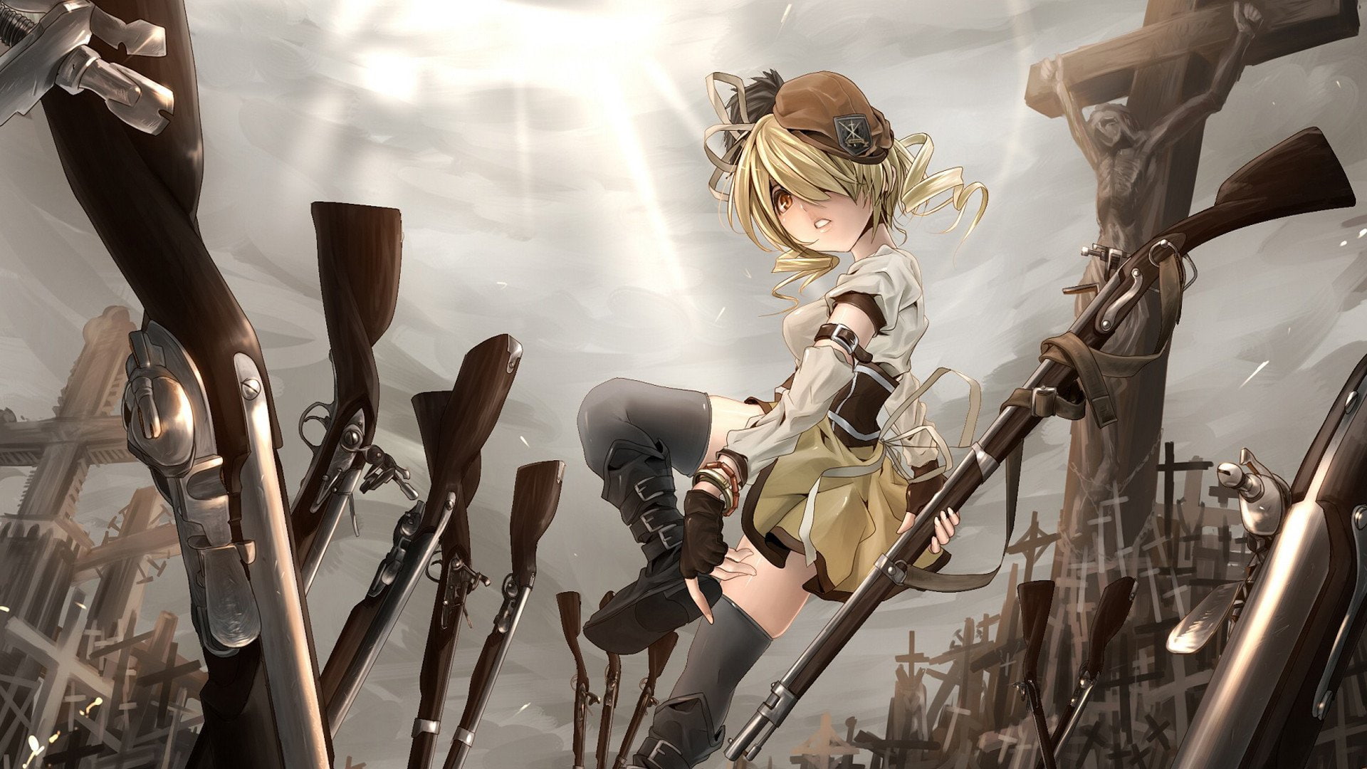 Mami Tomoe, Anime, Puella Magi Madoka Magica, 1080P, HD Wallpaper
