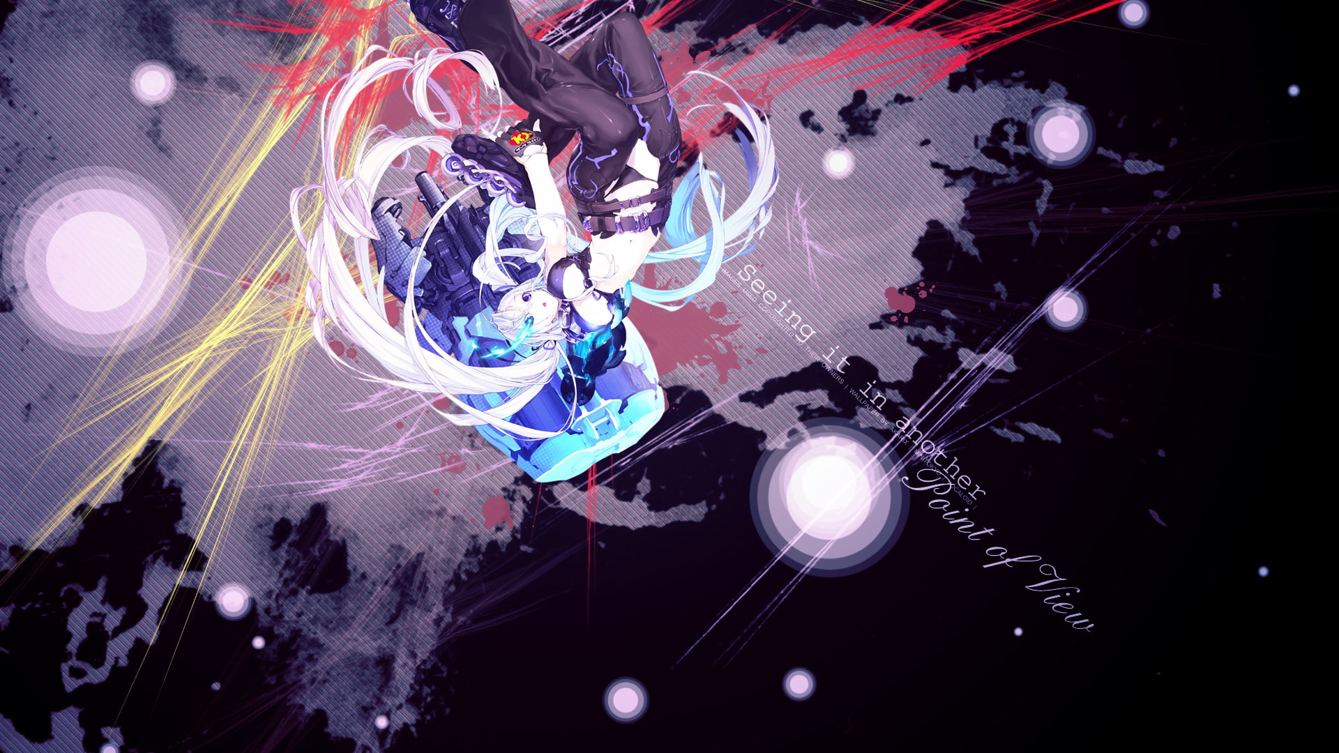 armor, bikini top, Black Rock Shooter (series), white hair, White Rock Shooter, bikini bottoms, 1080P, long hair, HD Wallpaper