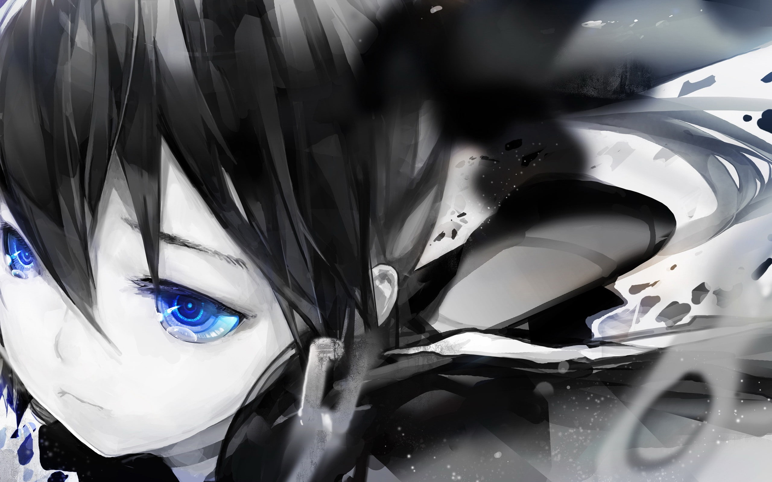 blue eyes, anime girls, Black Rock Shooter, 2K, Strength (Black Rock Shooter), anime, HD Wallpaper