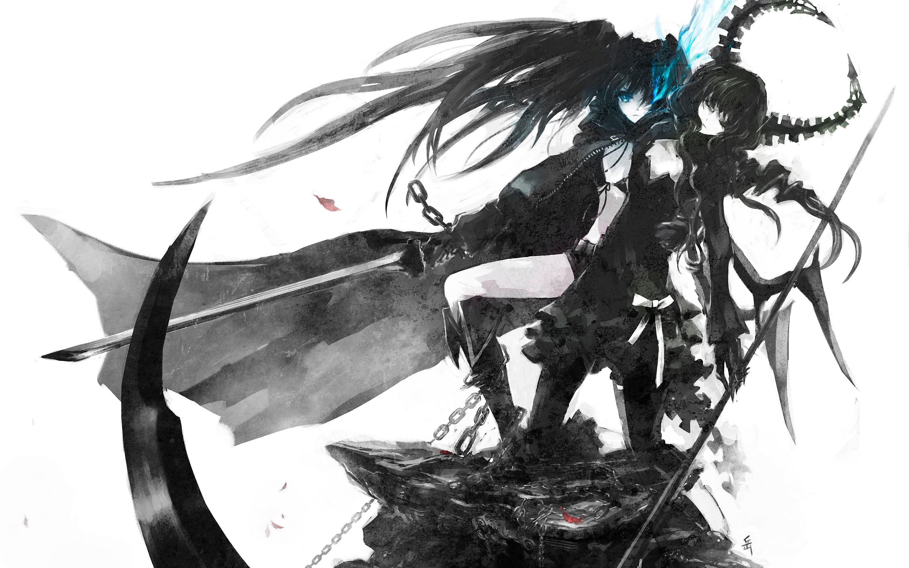 2K, plant, low angle view, tree, no people, branch, nature, Dead Master, art and craft, anime girls, close-up, Strength (Black Rock Shooter), indoors, HD Wallpaper