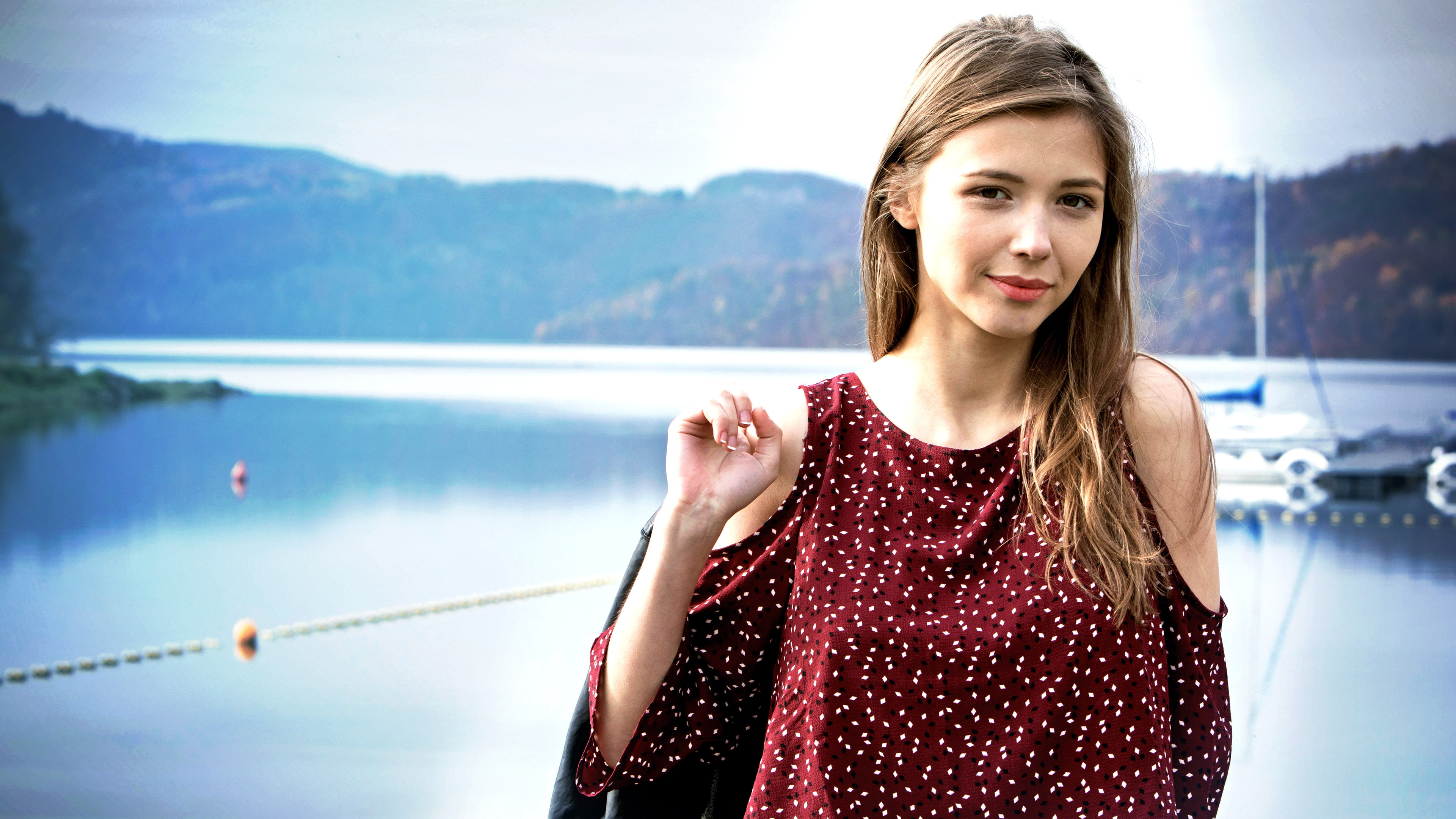 4K, model, Mila Azul, HD Wallpaper