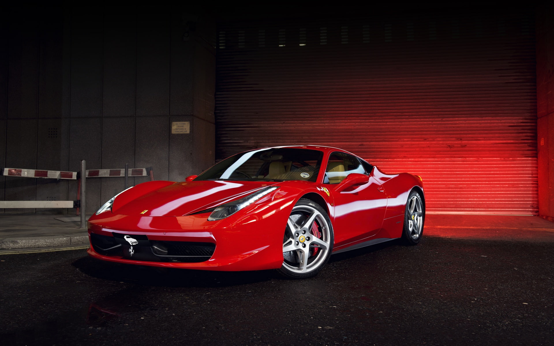 1080P, Red, View, Supercar, Ferrari, italia, Side, HD Wallpaper